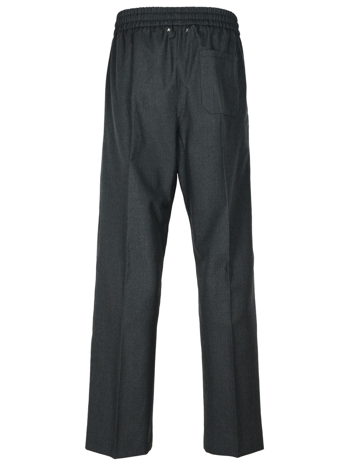 Shop Golden Goose Lenny Grey Virgin Wool Pants