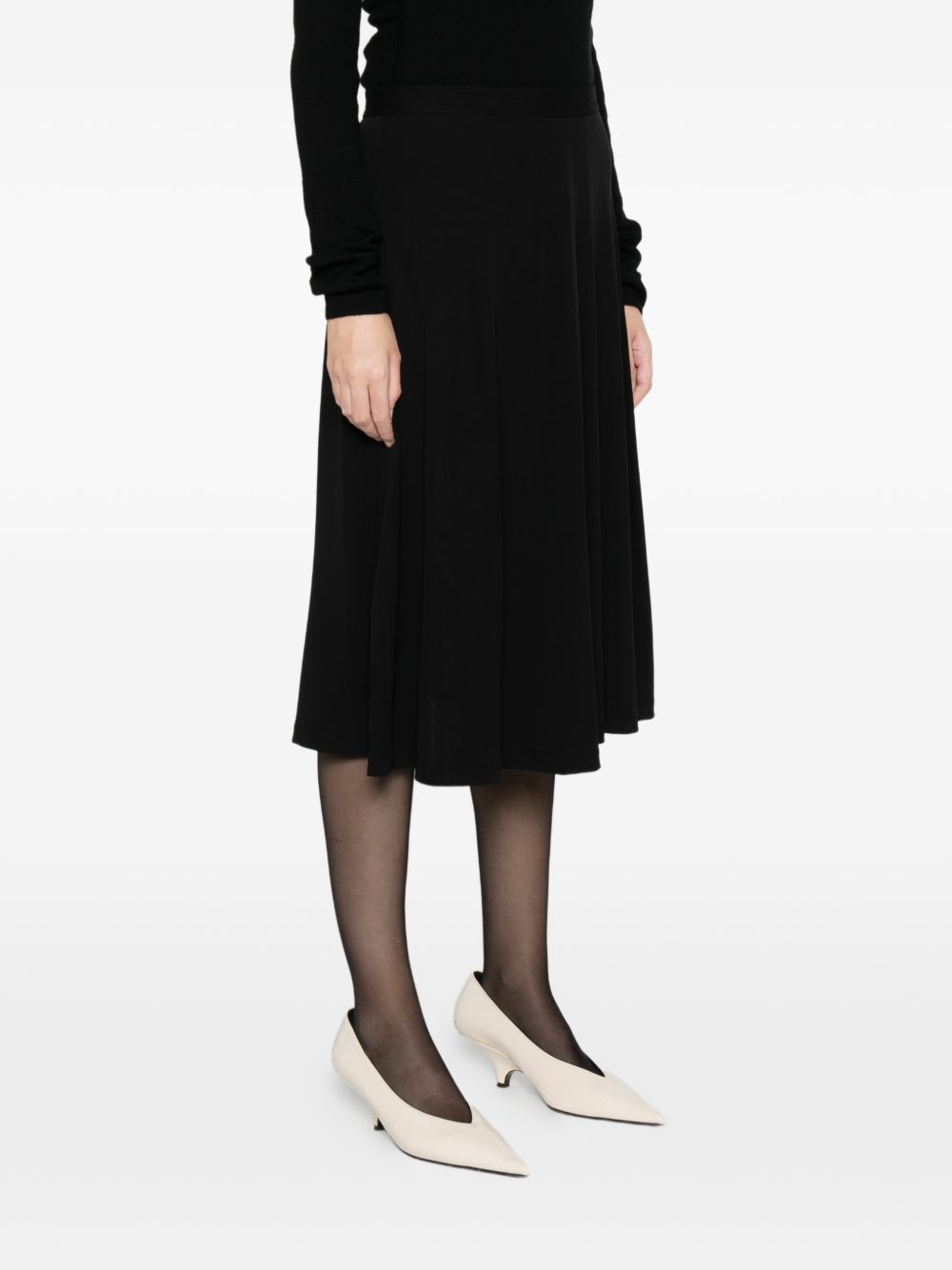 Totême Toteme Fluid Midi Skirt In Black