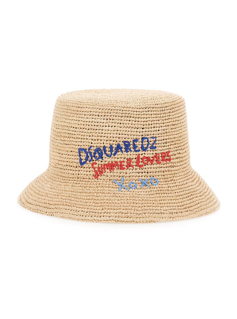 Dsquared2 Beige Hat With Logo Lettering Embroidery On The Front