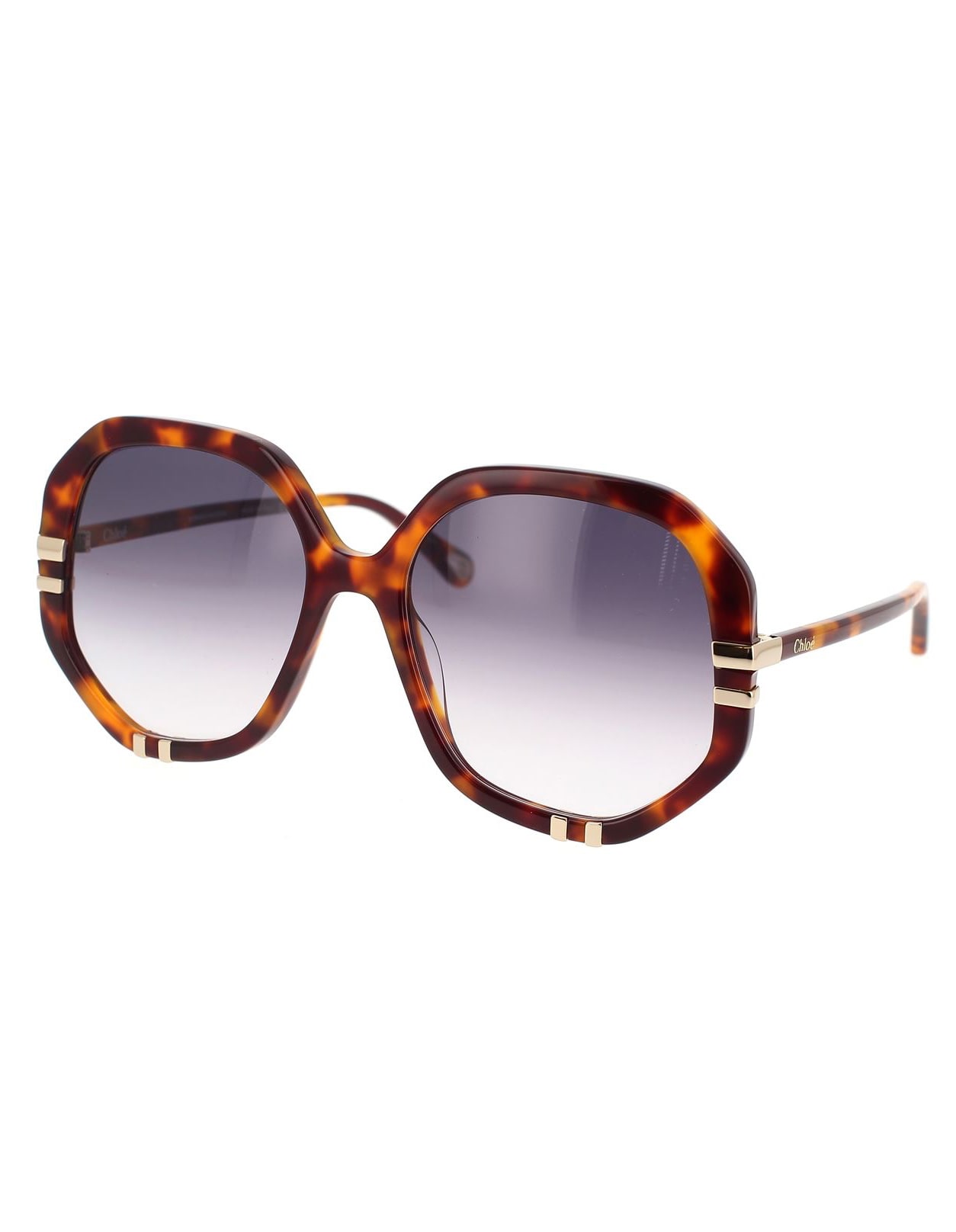 Shop Chloé Havana/ Blue West Sunglasses In Brown