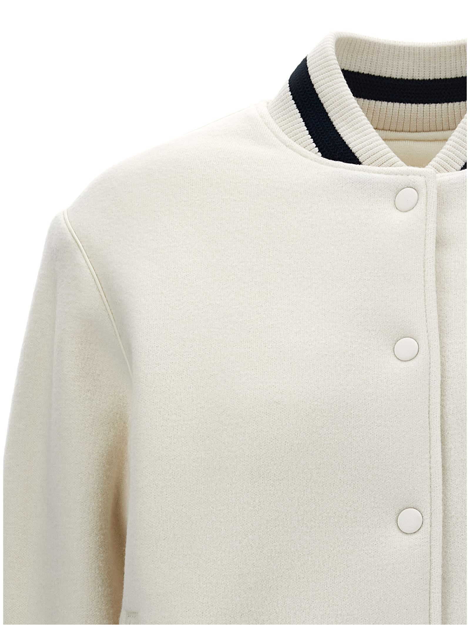 Shop Givenchy Varsity Bomber Jacket In White