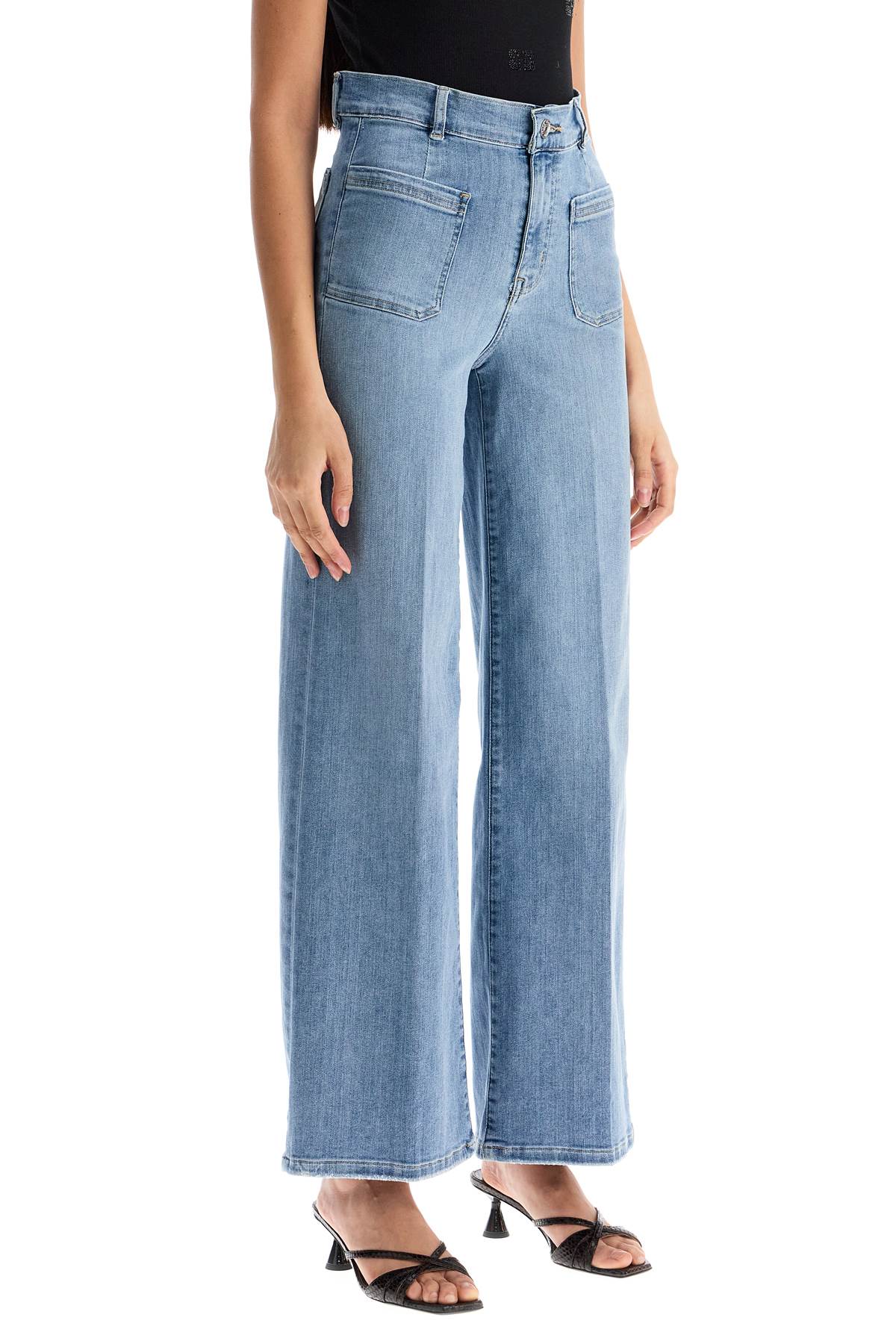 Frame Le Pixie Slim Palazzo Jean In Blue