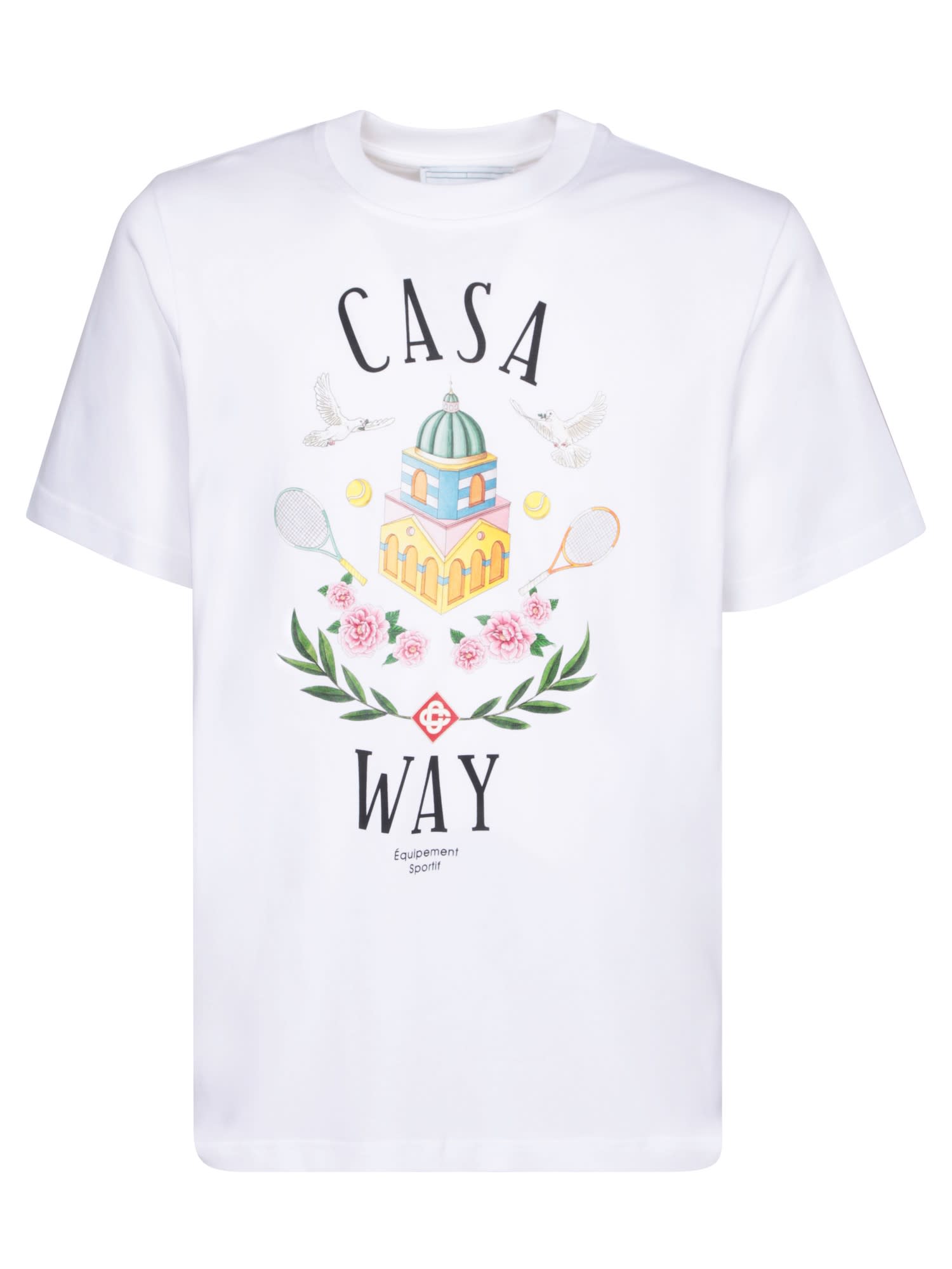 CASABLANCA CASA WAY WHITE T-SHIRT