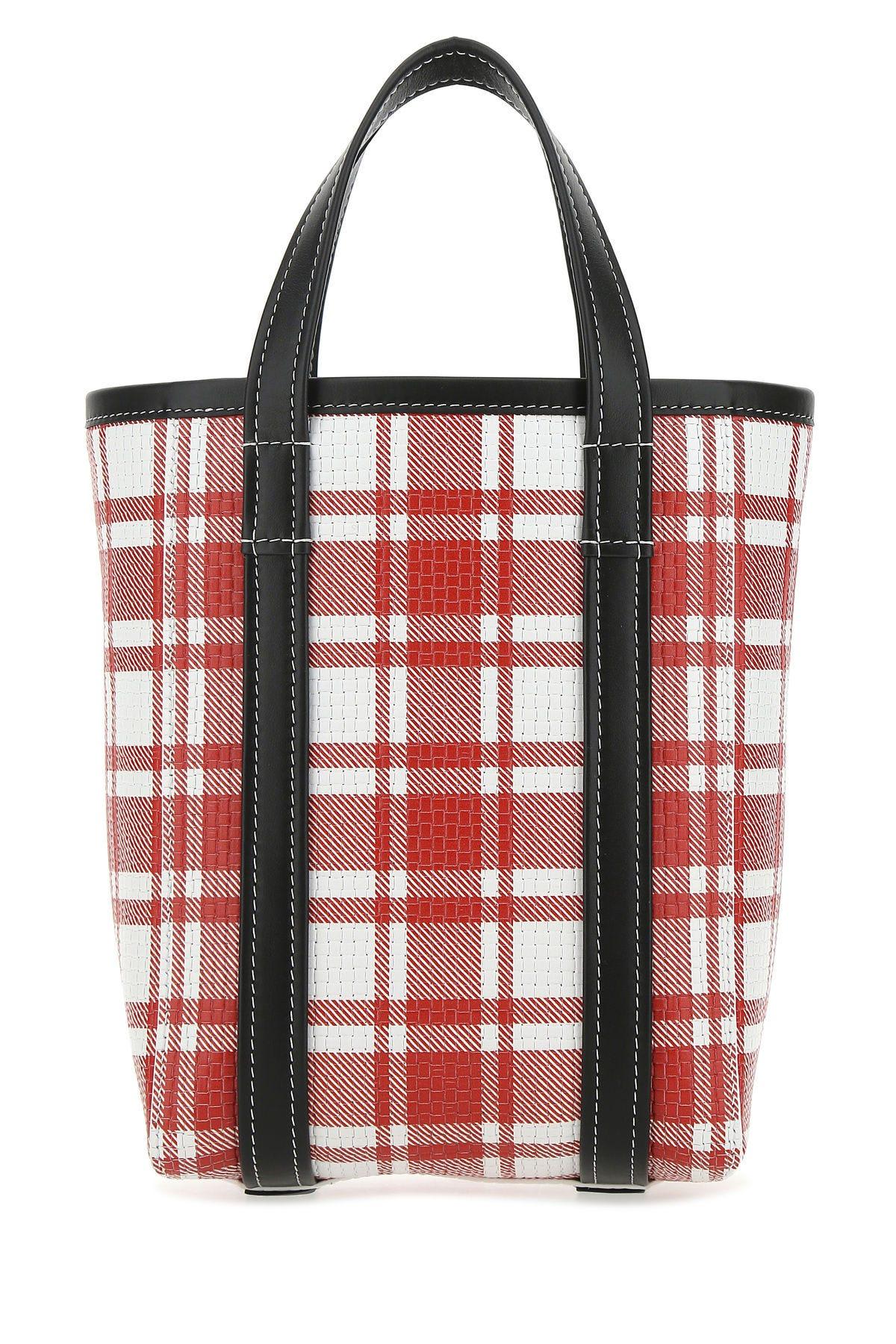 Balenciaga Small Barbes Shopping Bag In Printed Leather In 6190