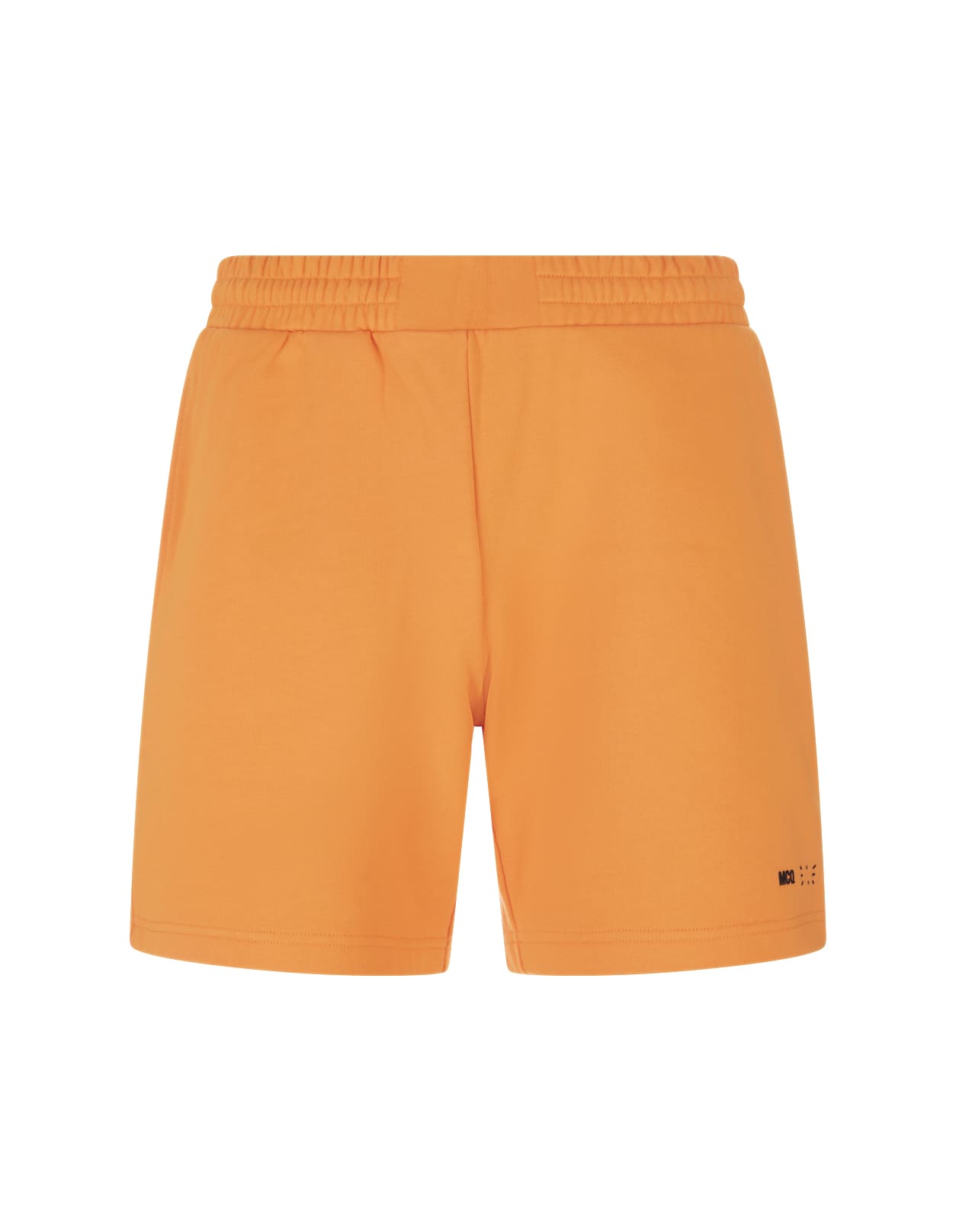 McQ Alexander McQueen Man Orange Sports Shorts With Logo