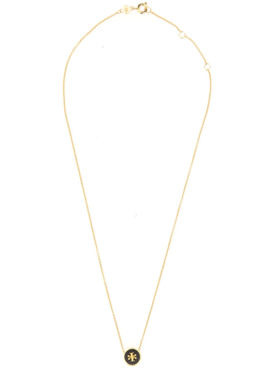 TORY BURCH NECKLACE WITH LOGO PENDANT
