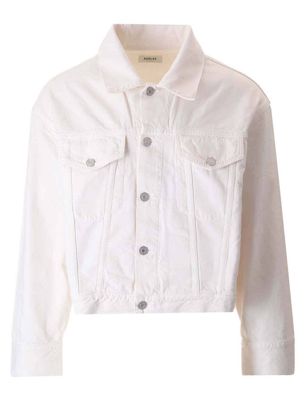 dorian Jacket In White Denim