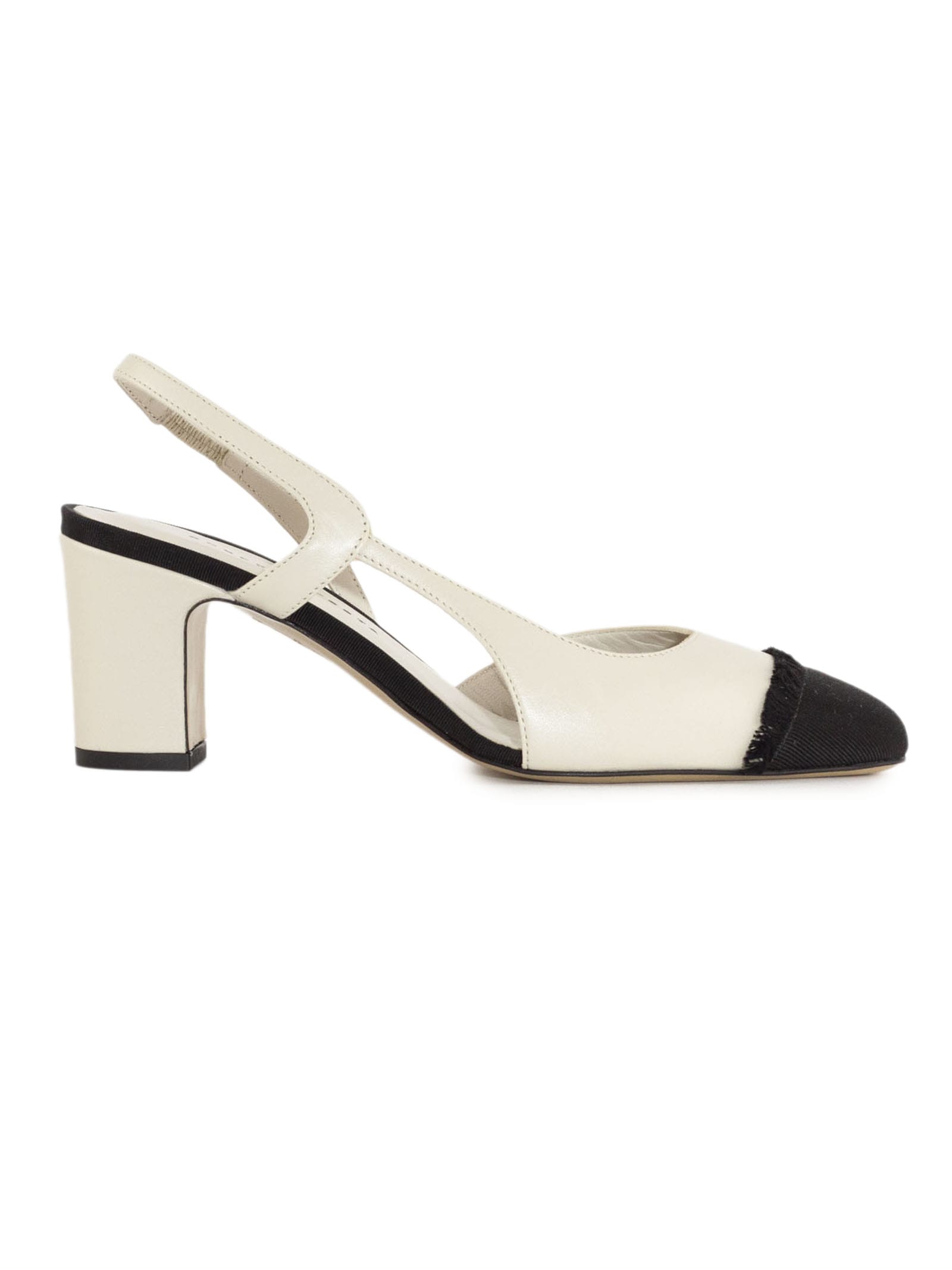 Slingback Ficus In White Leather