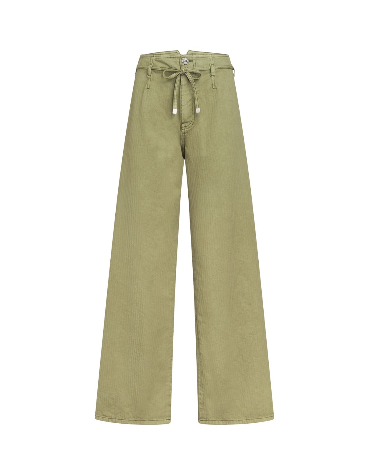 ETRO GREEN CULOTTE JEANS WITH BELT
