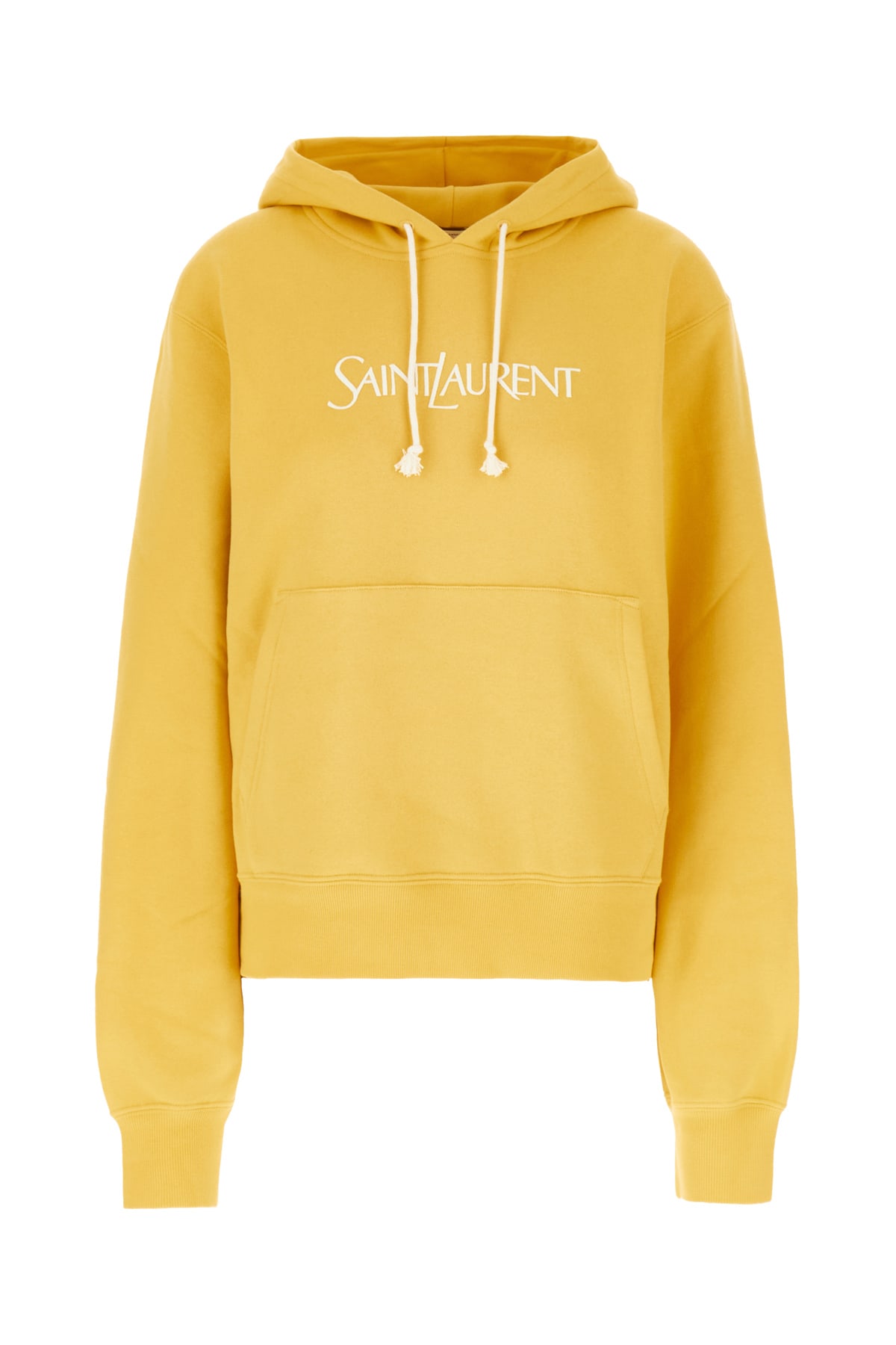 Shop Saint Laurent Ochre Cotton Sweatshirt In Jaune Naturel