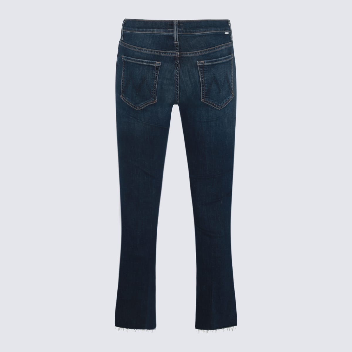 Shop Mother Blue Cotton Jeans In Teaming Up