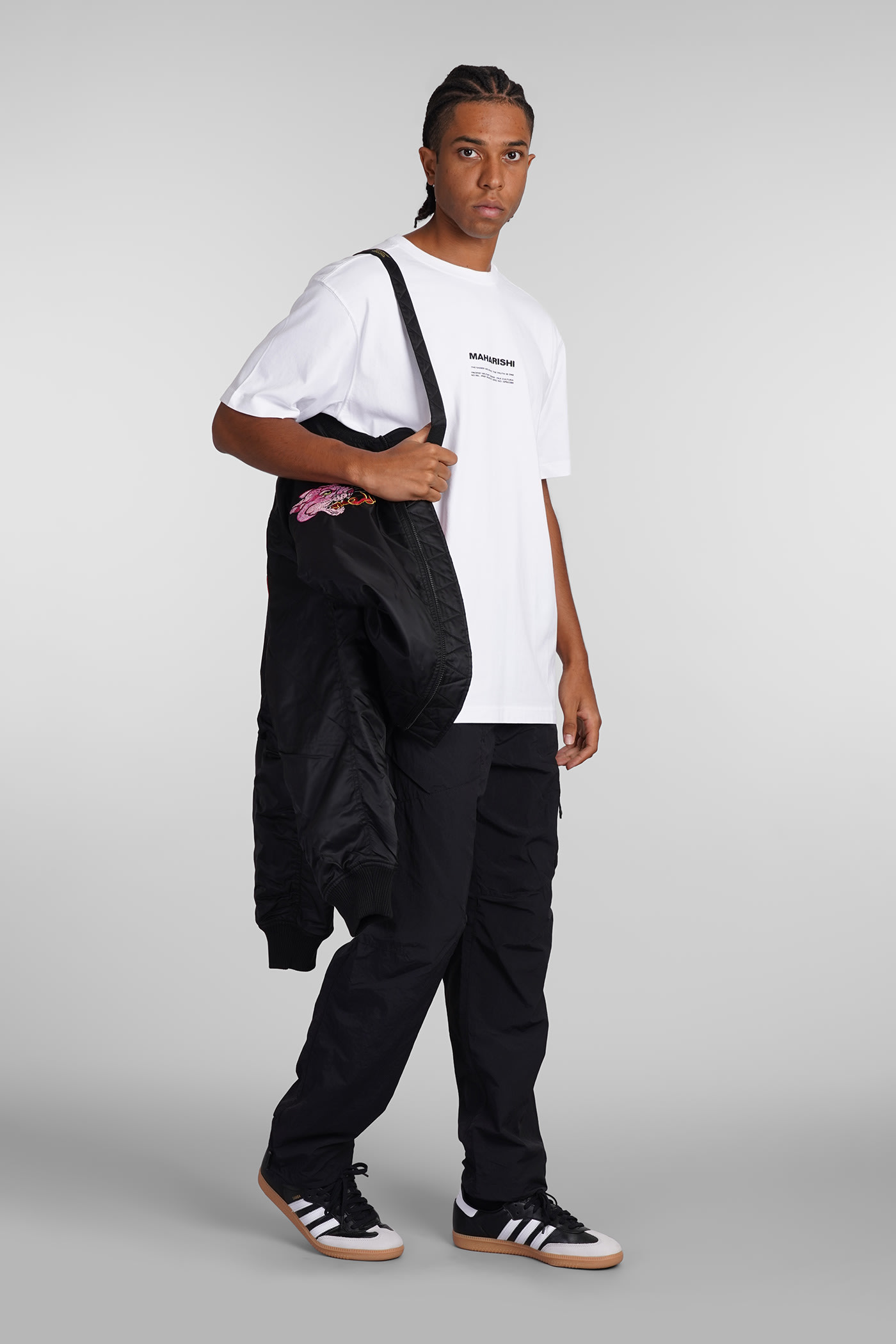 MAHARISHI PANTS IN BLACK NYLON 