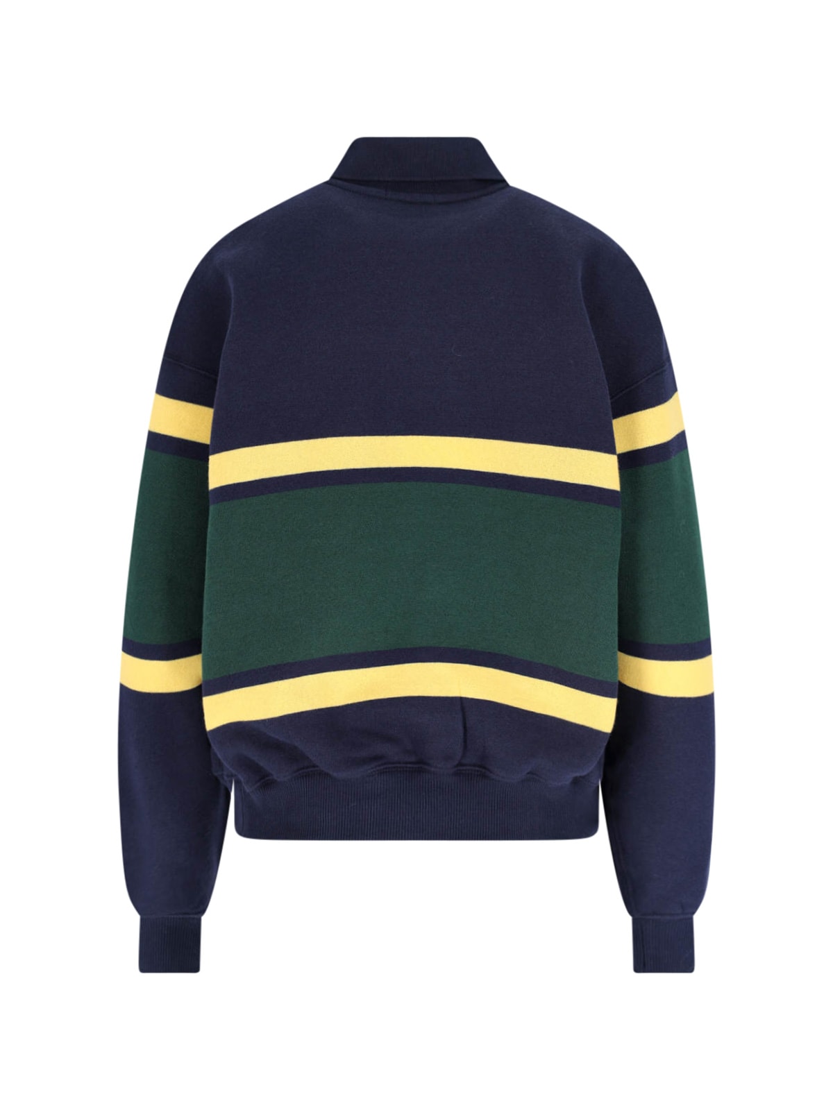 Polo Ralph Lauren Striped Top With Ribbed Cuffs And Hem In Multi