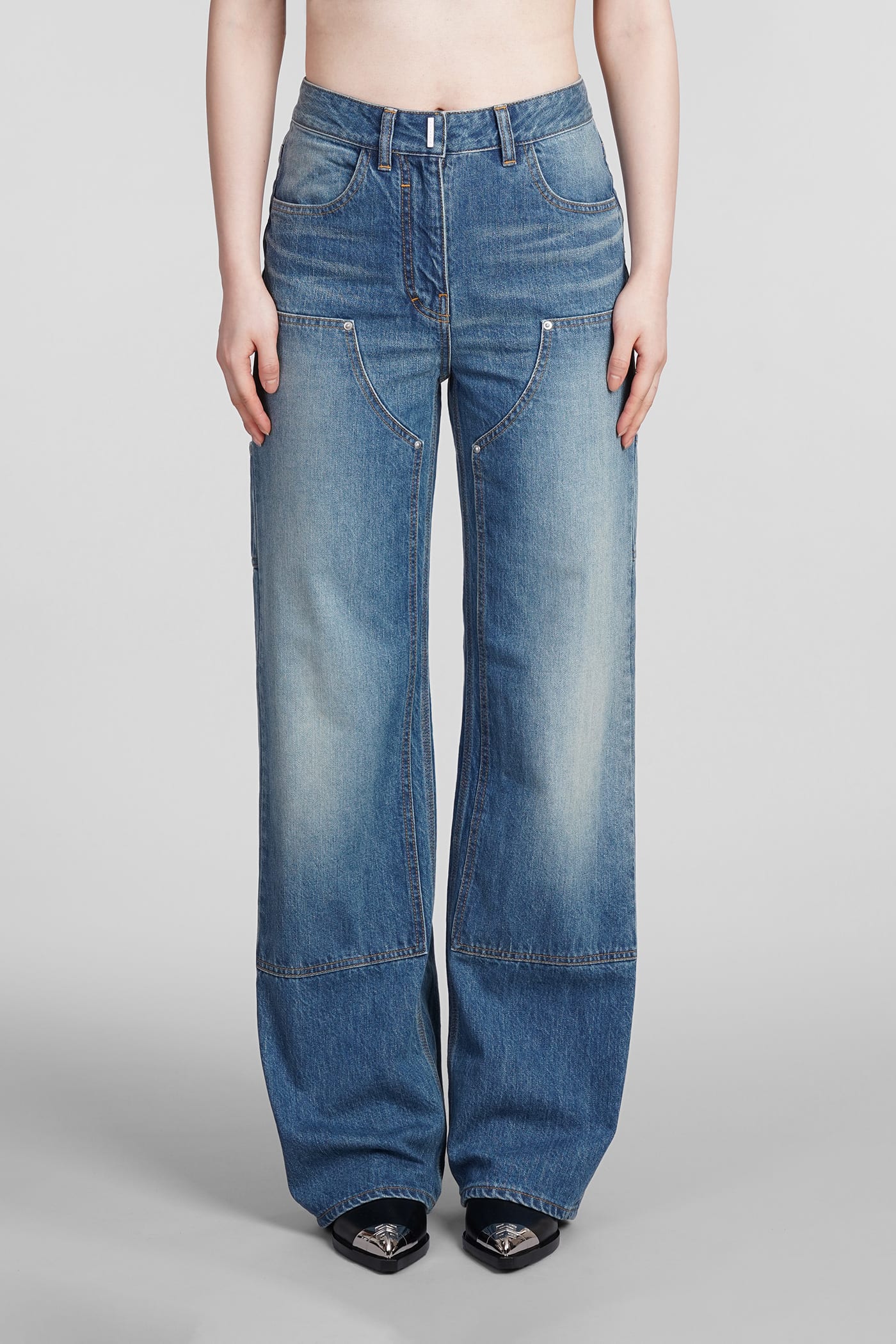 Shop Givenchy Jeans In Blue Cotton