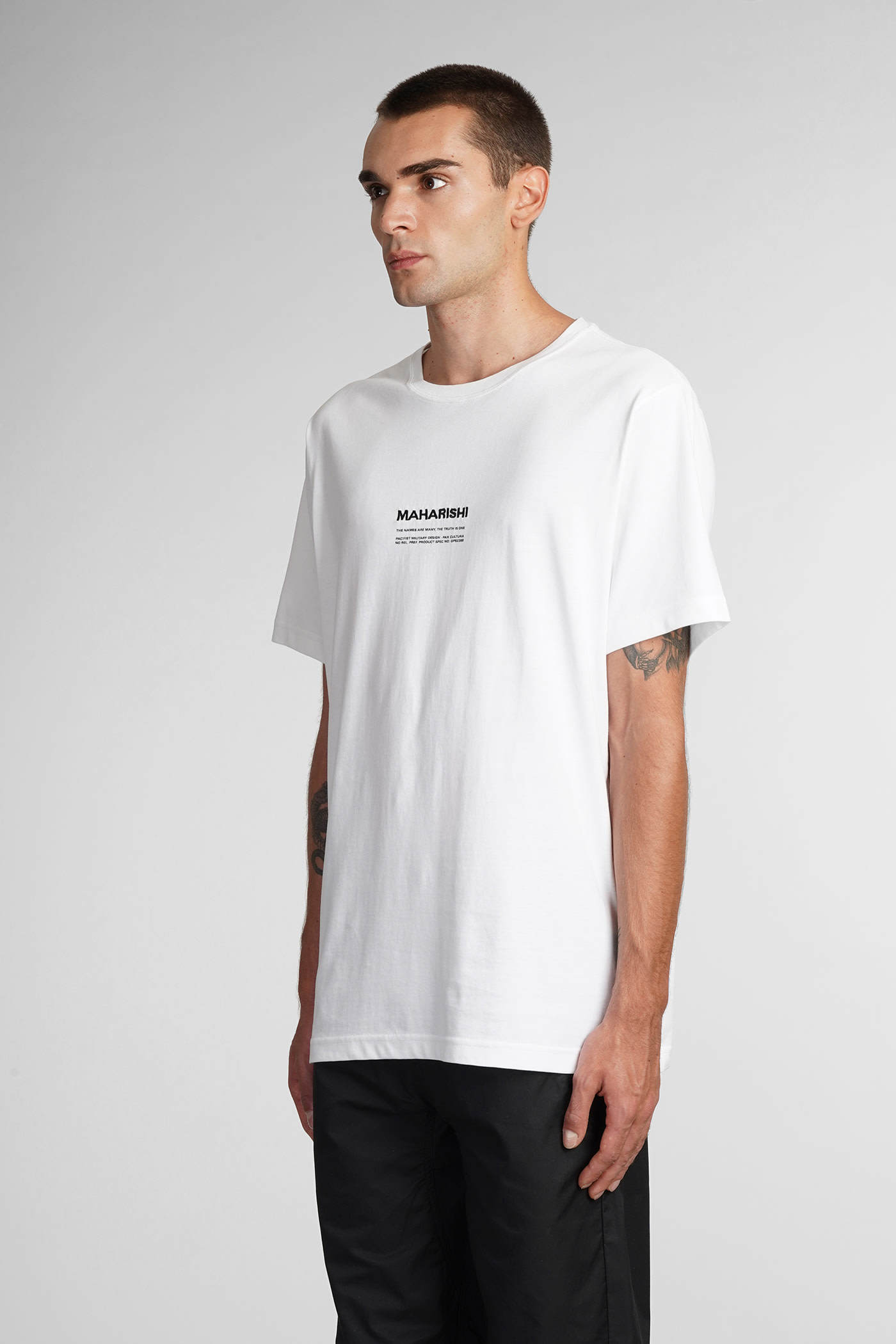 Shop Maharishi T-shirt In White Cotton