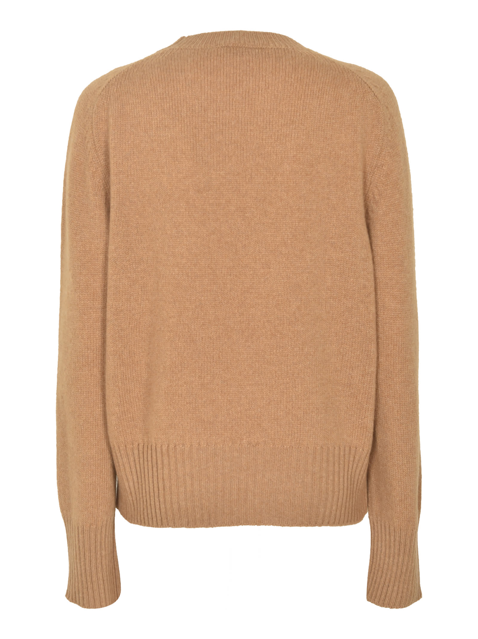 Shop Alyki Rib Trim Classic Sweater In Camel