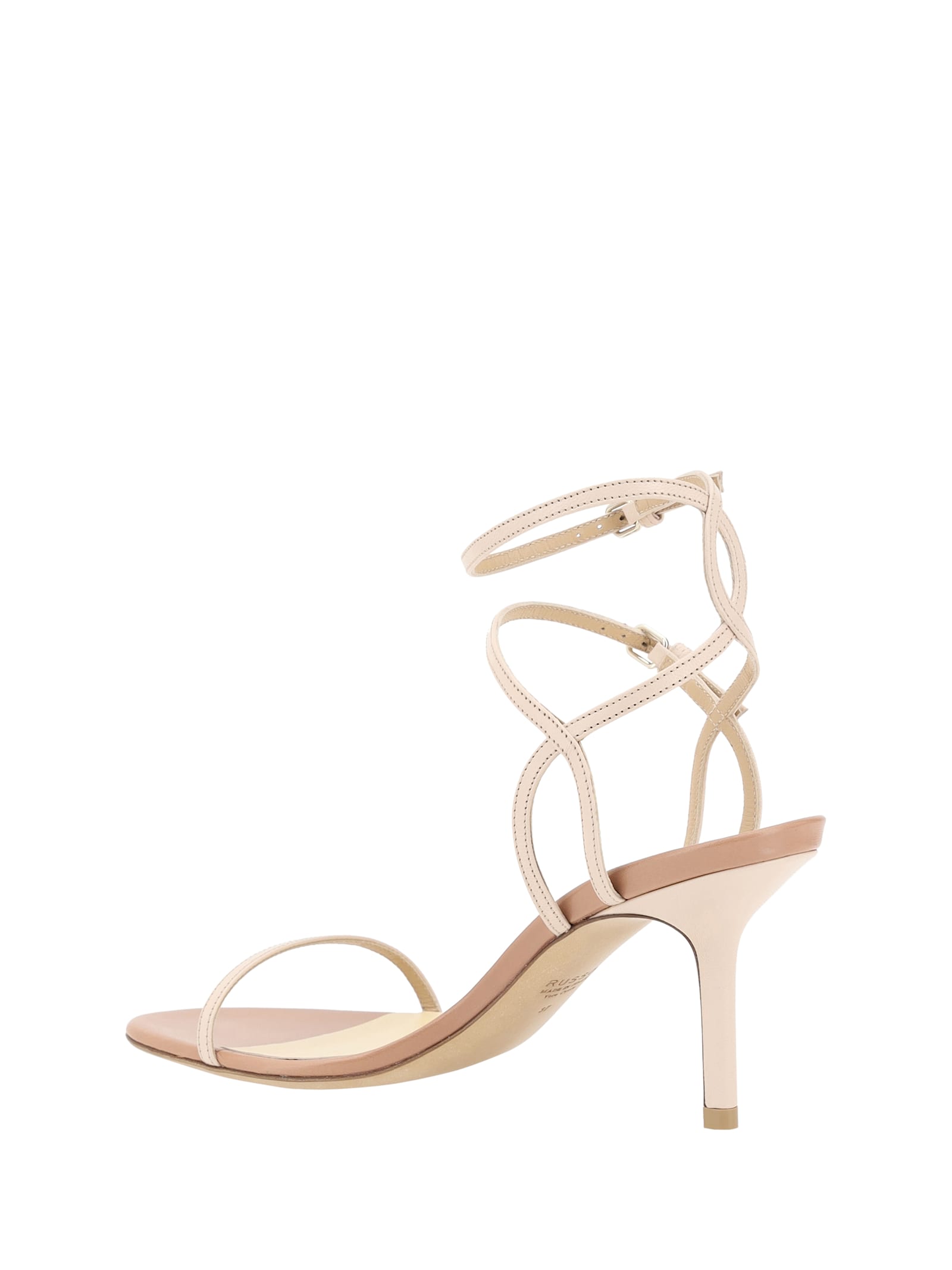 Francesco Russo Ankle Strap Sandals In Nude