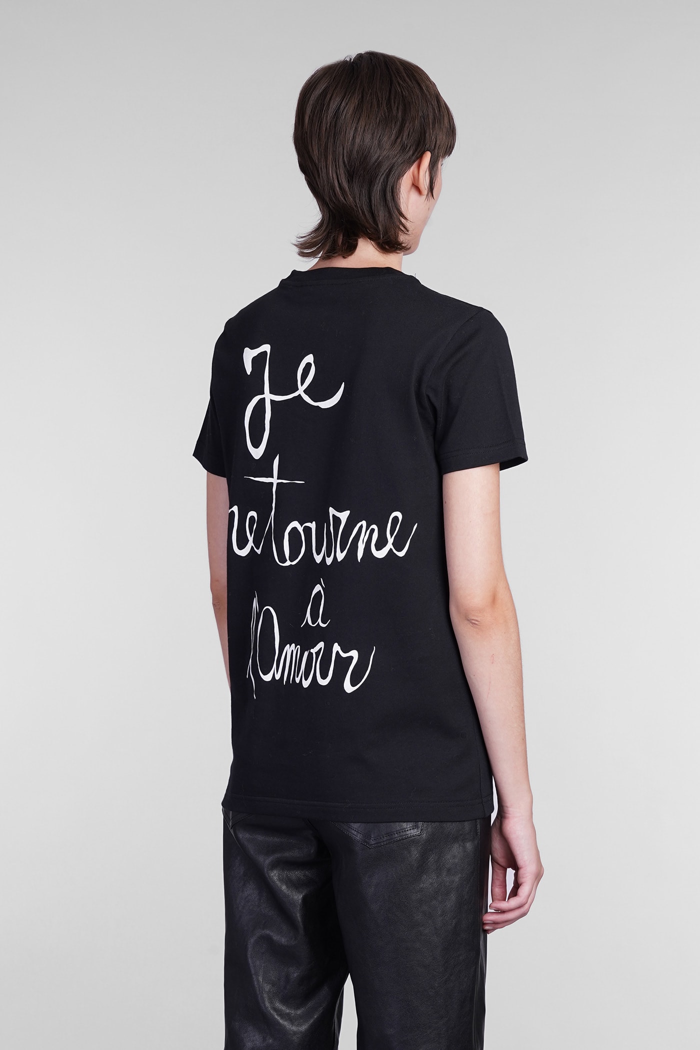 Shop Blumarine T-shirt In Black Cotton