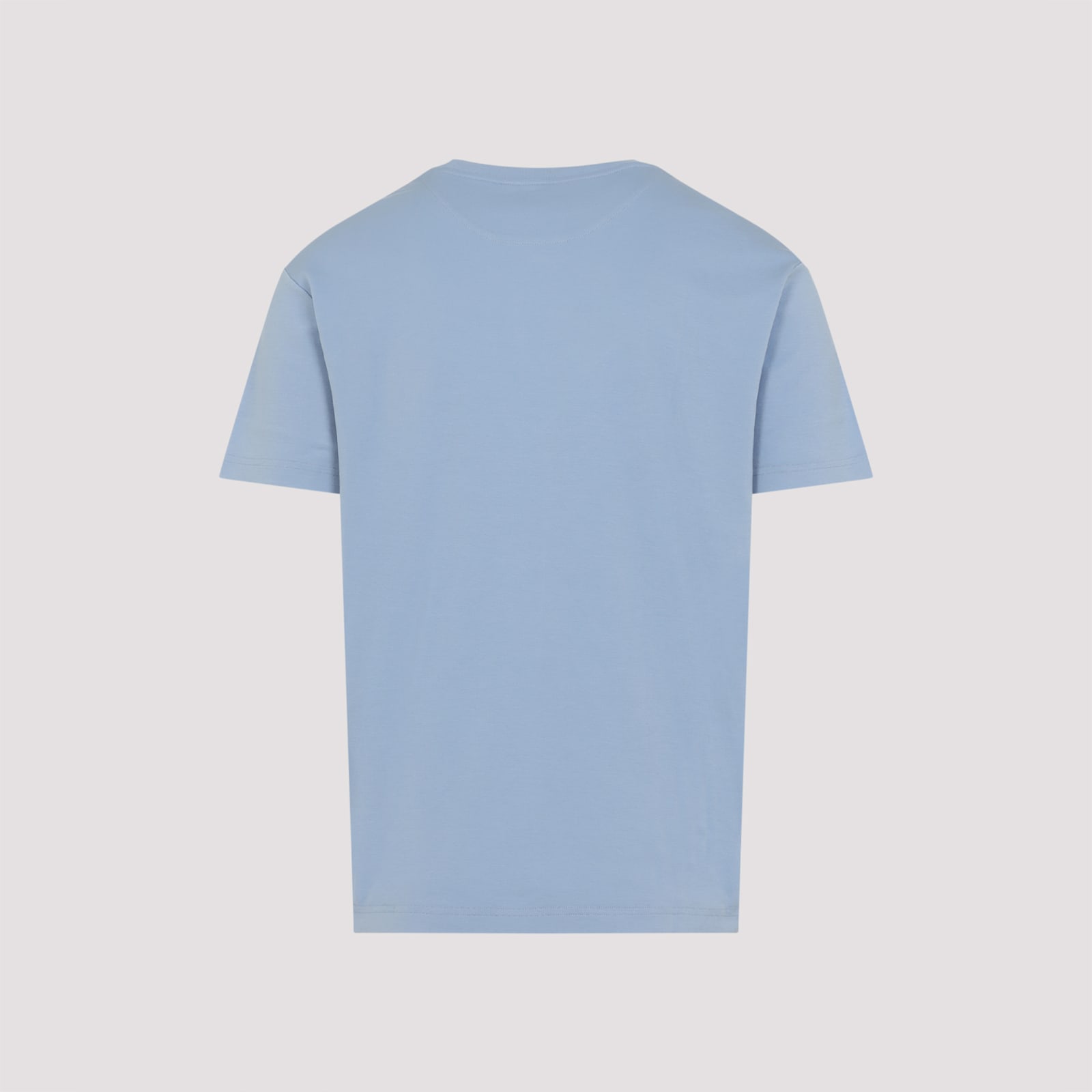 Etro Cotton T-shirt With Logo Print In Blue