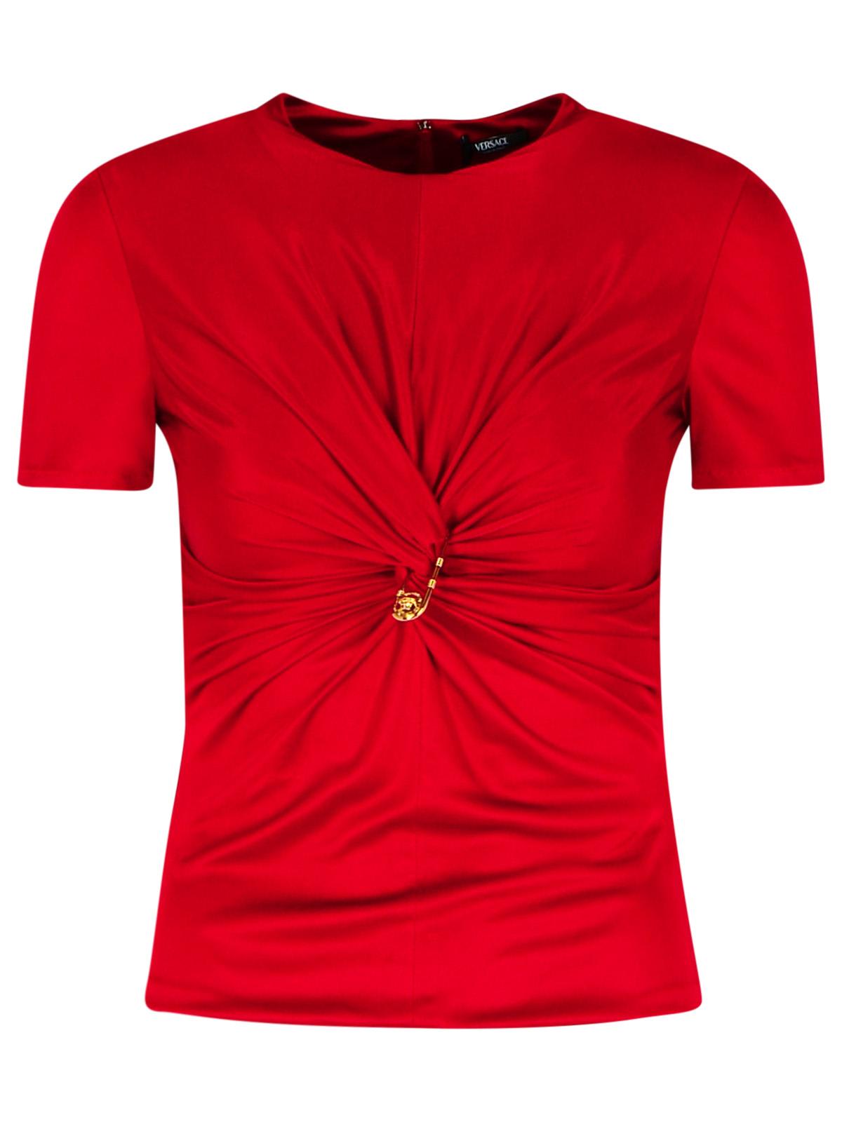 medusa Red Viscose T-shirt