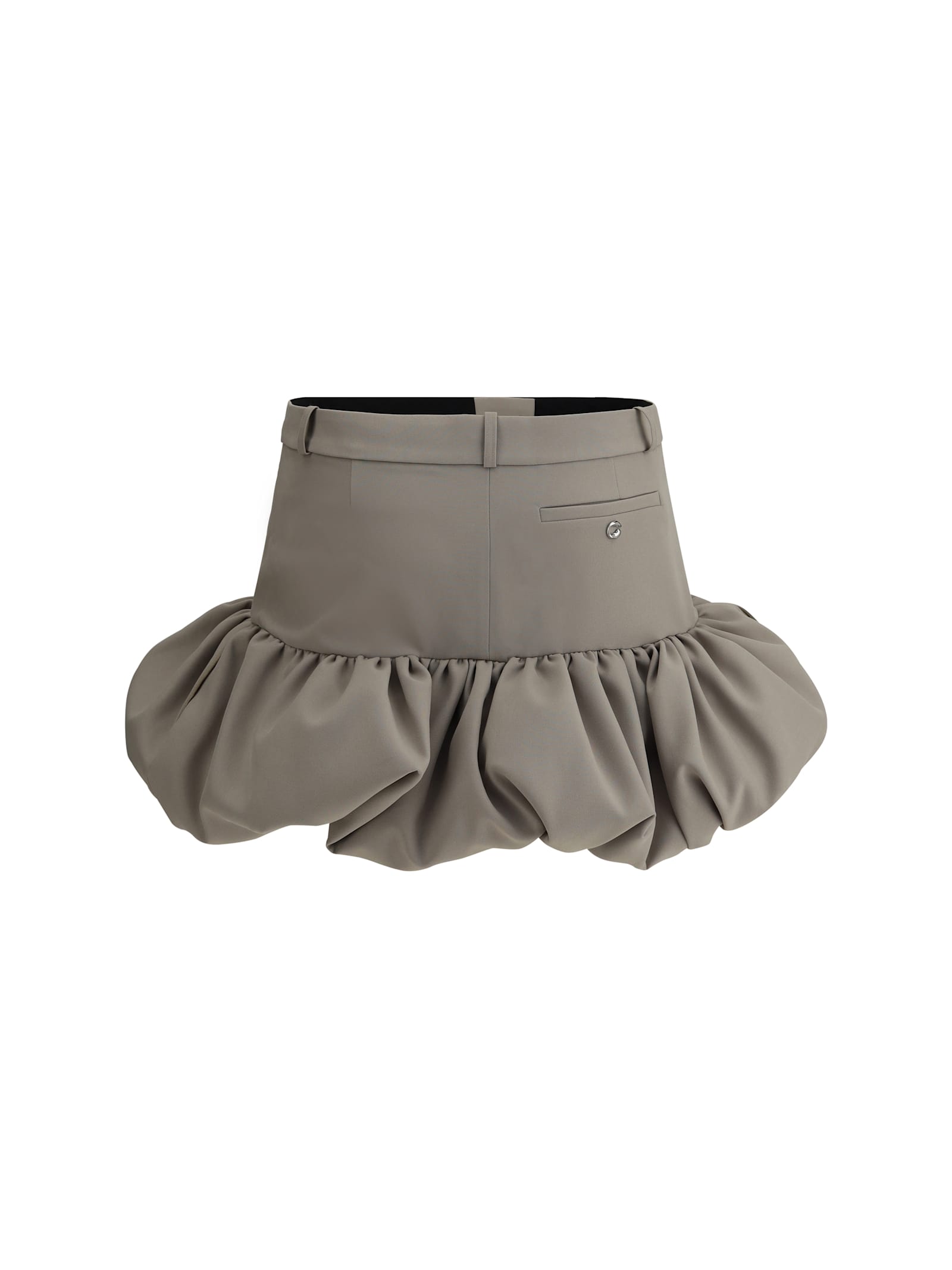 Coperni Women Gathered Hem Miniskirt In Beige