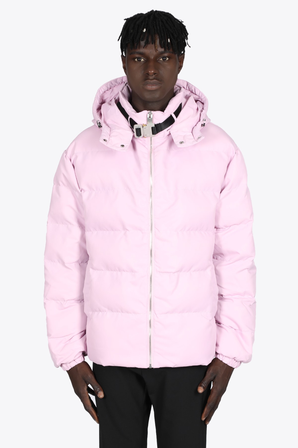 1017 ALYX 9SM Puffer Jacket Pink nylon puffer jacket with 