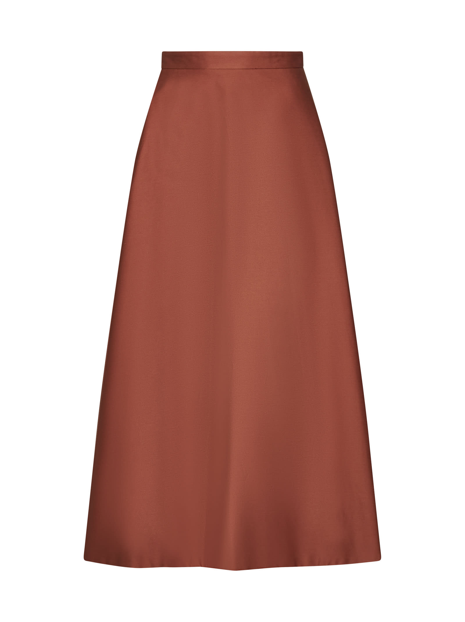 Shop Blanca Vita Skirt In Leather Brown