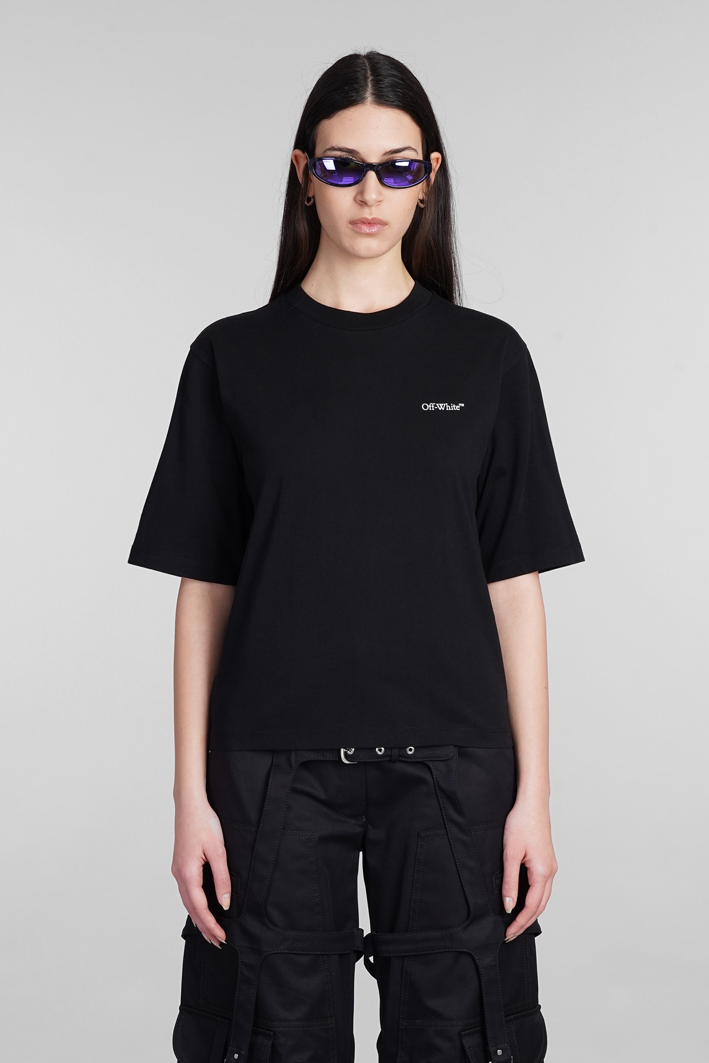 Shop Off-white T-shirt In Black Cotton