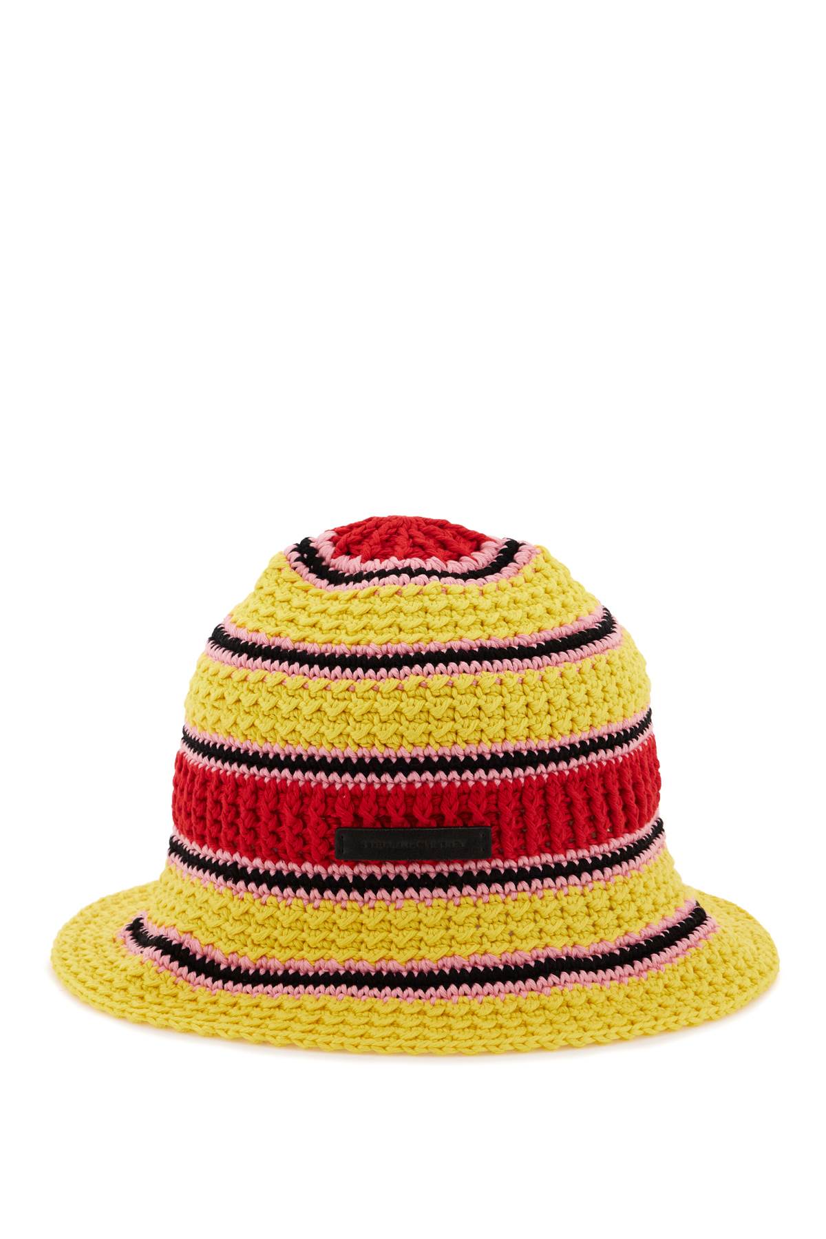 Stella Mccartney Cotton Crochet Bucket Hat In Pink (yellow)