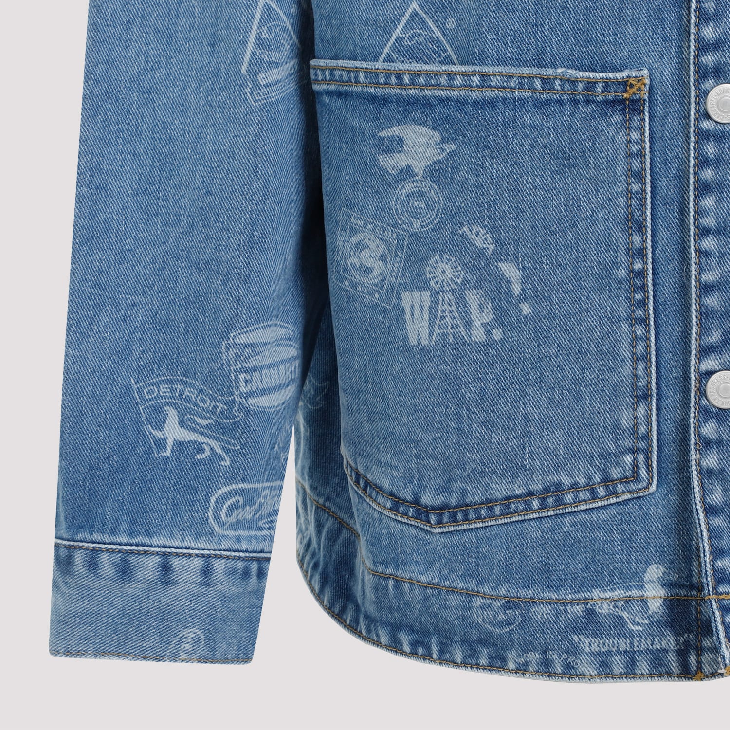 Shop Carhartt Stamp Jacket In Blue