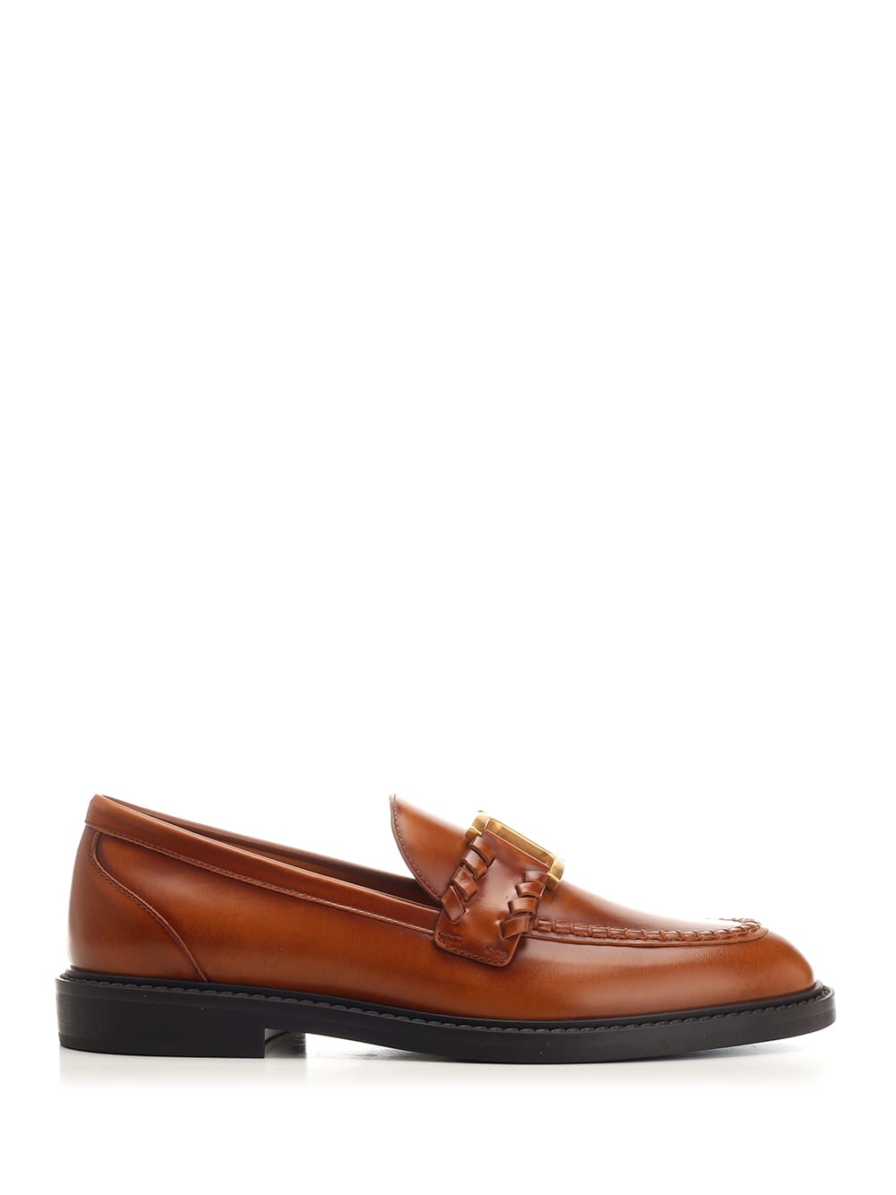 Shop Chloé Marcie Loafers In Marrone