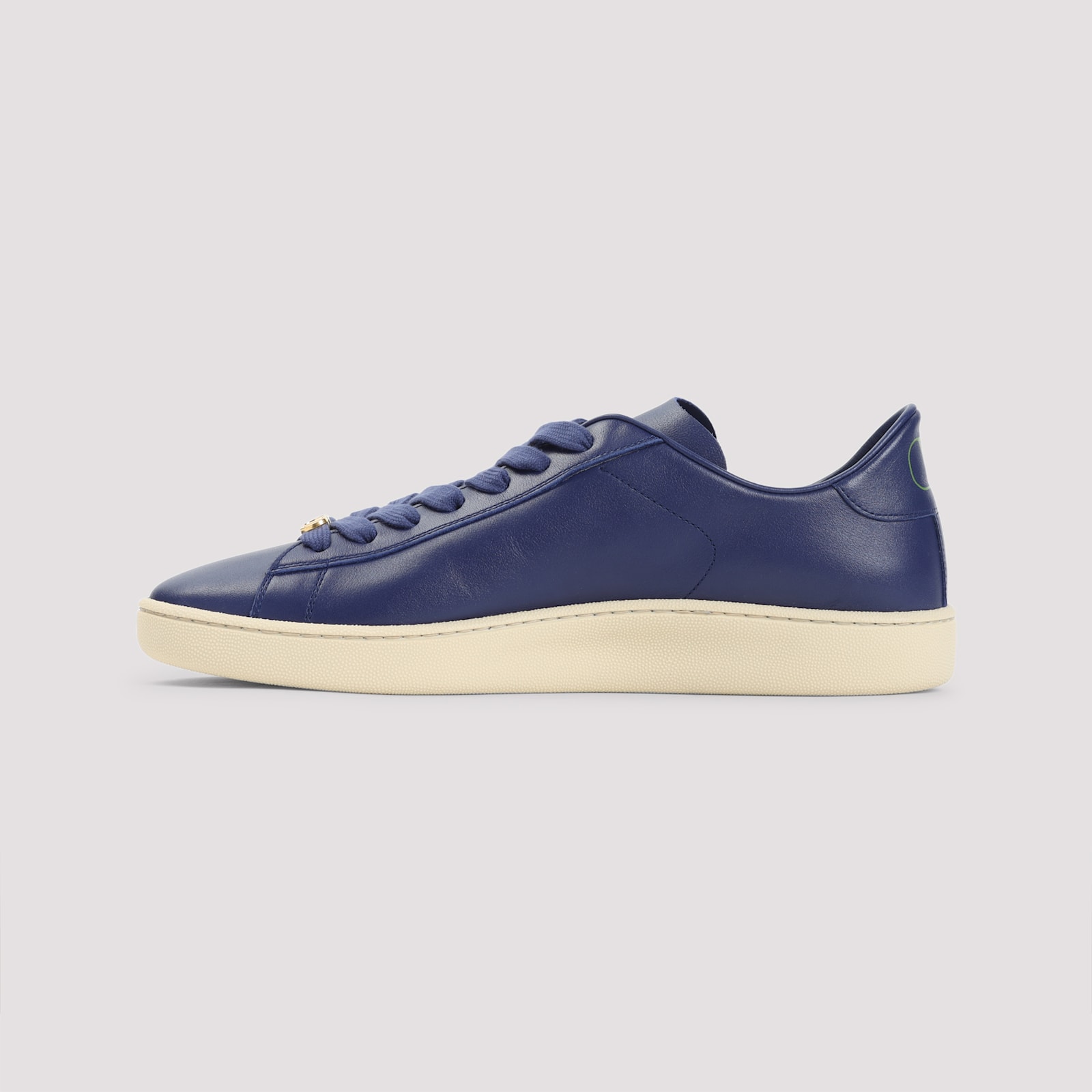 Valentino Royco Leather Sneakers With Rubber Sole In Blue