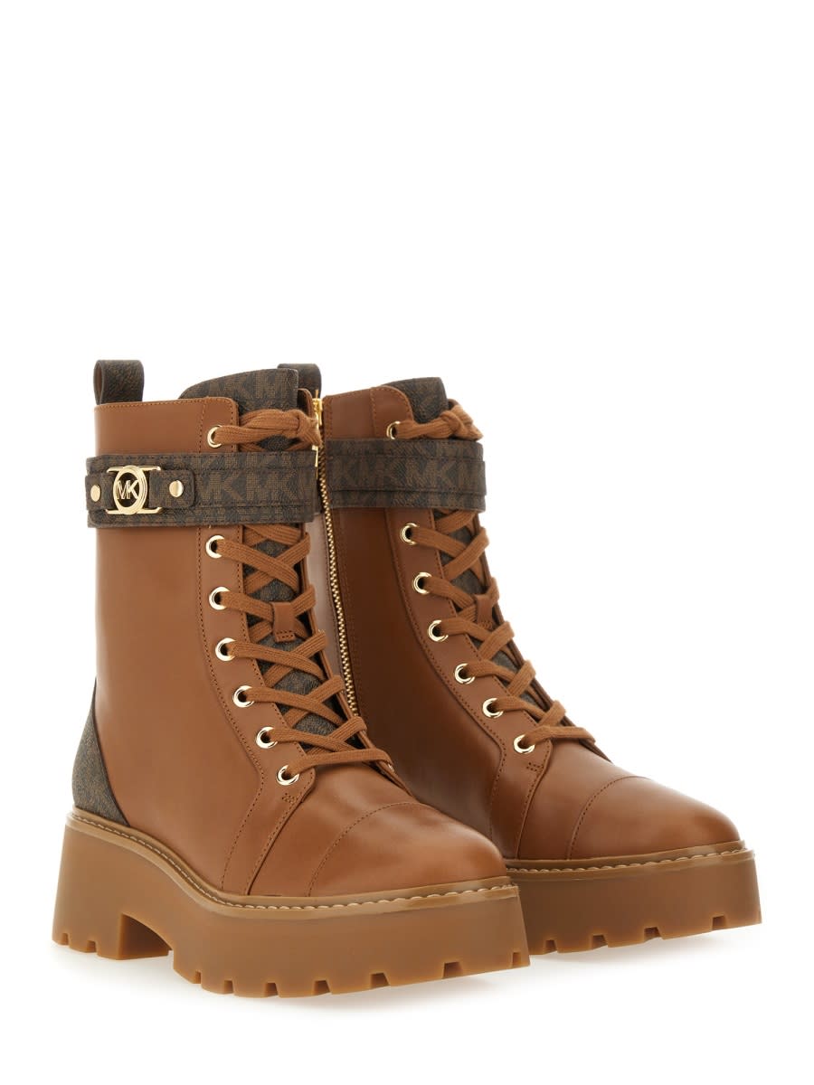Michael Kors Chunky Sole Ankle Boots With Contrast Panel In Multi