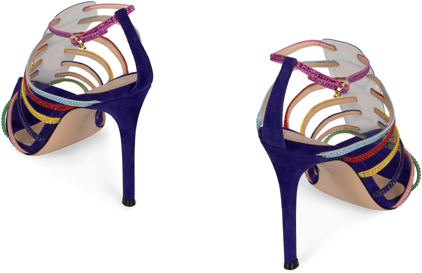 Gianvito Rossi Mirage Strappy Heeled Sandals In Multicolor