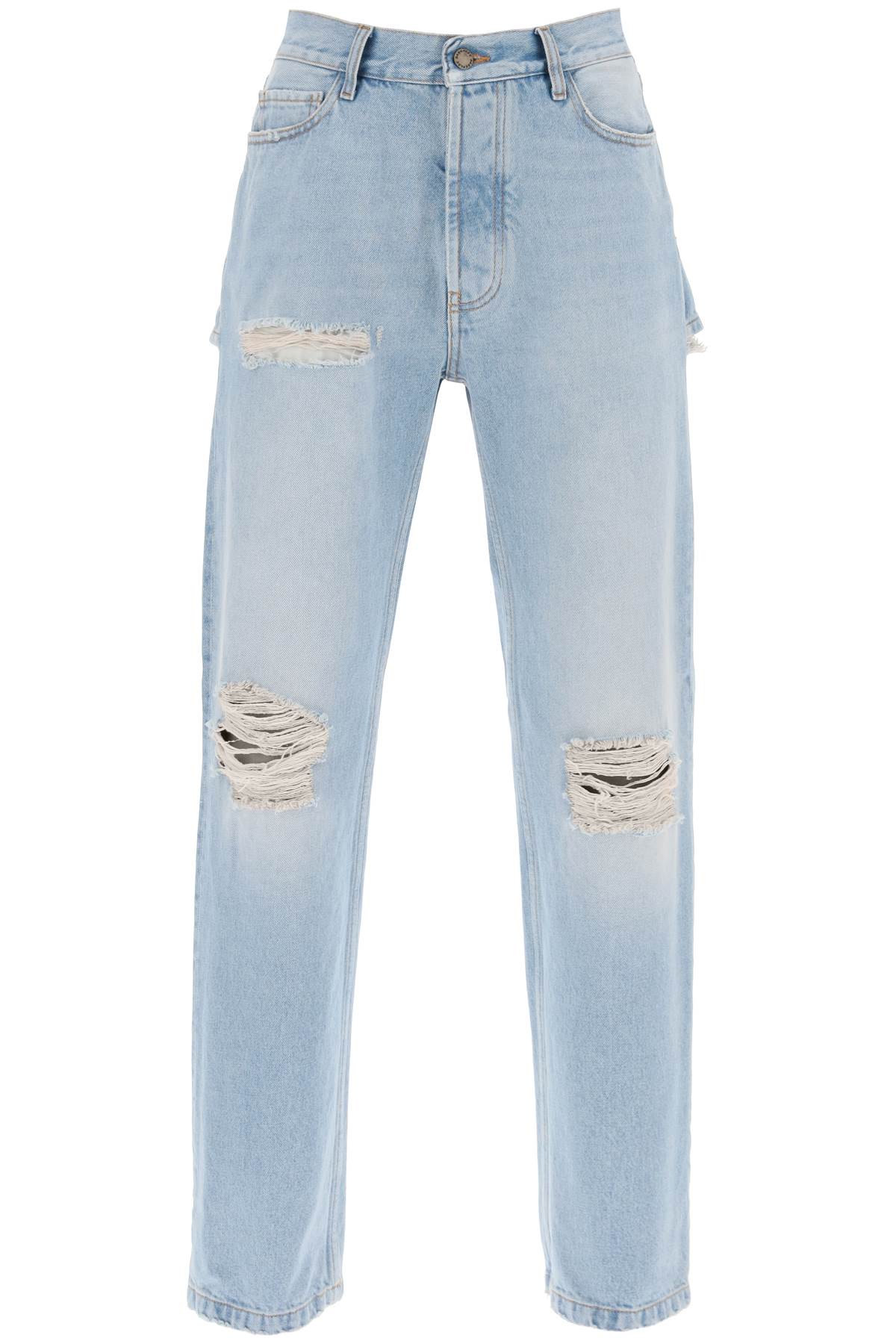 Shop Darkpark Naomi Jeans With Rips And Cut Outs In Blue