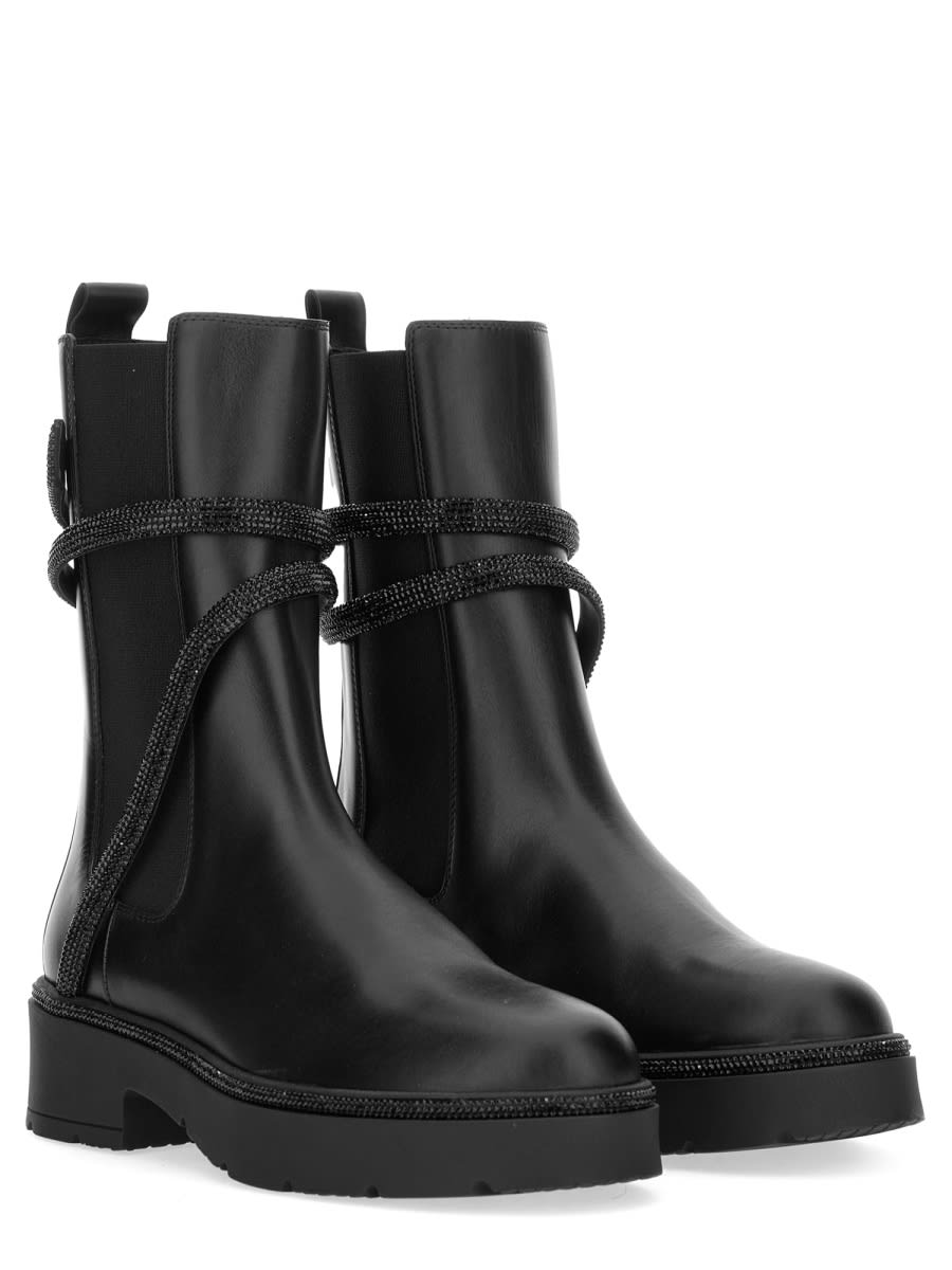 René Caovilla Rene Caovilla Biker Cleo Combat Boot In Black