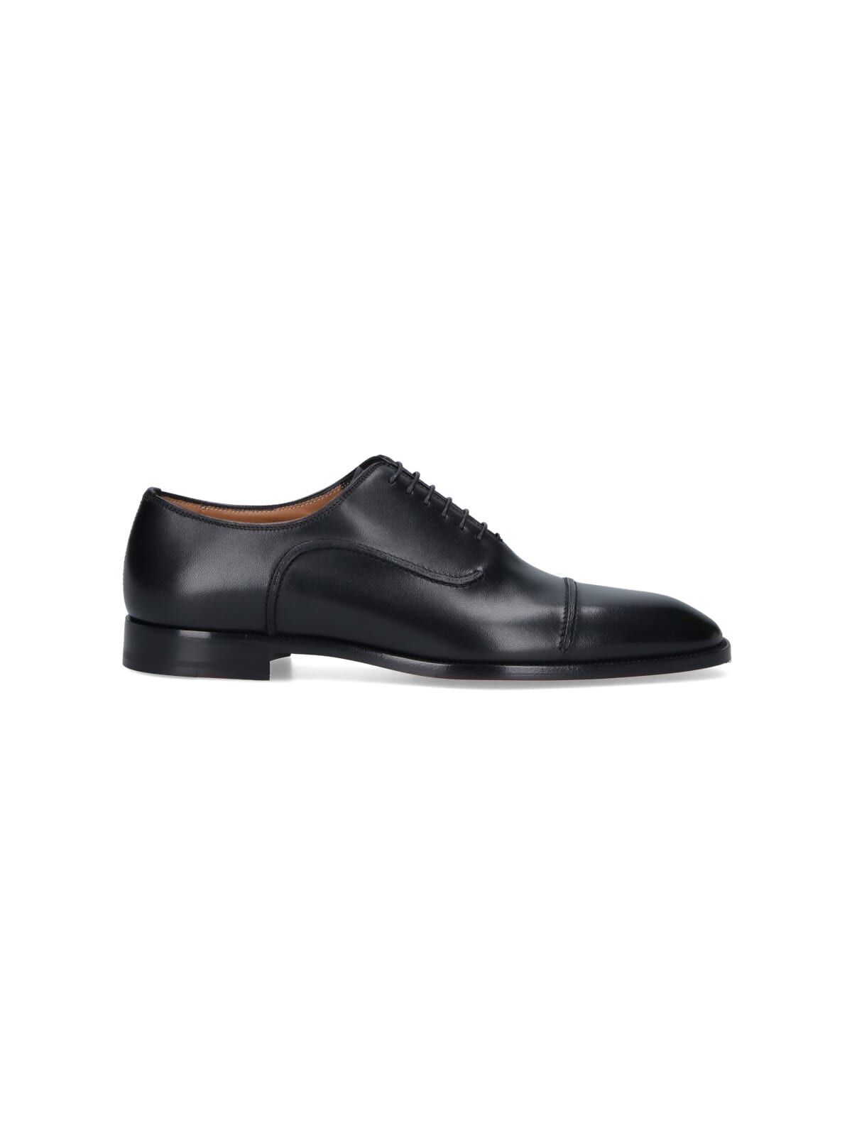 Christian Louboutin Seriox Cap-toe Leather Oxford Shoes In Black