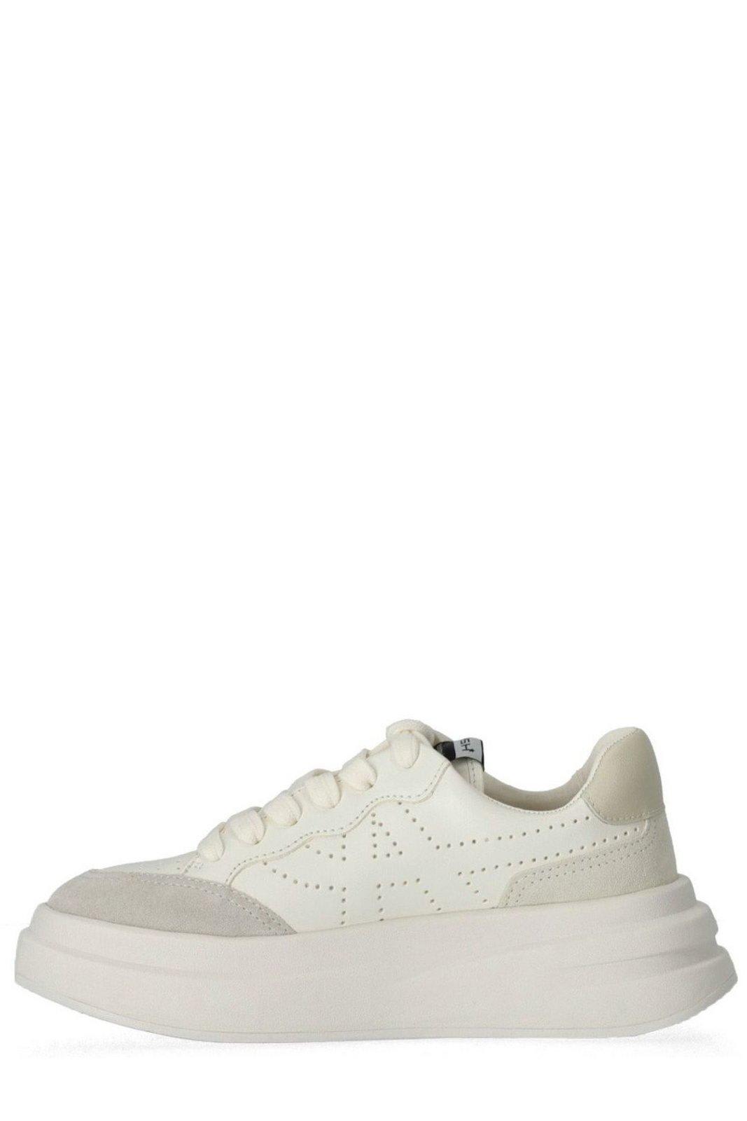 Shop Ash Impuls Bis Perforated Detailed Chunky Sneakers In Bianco