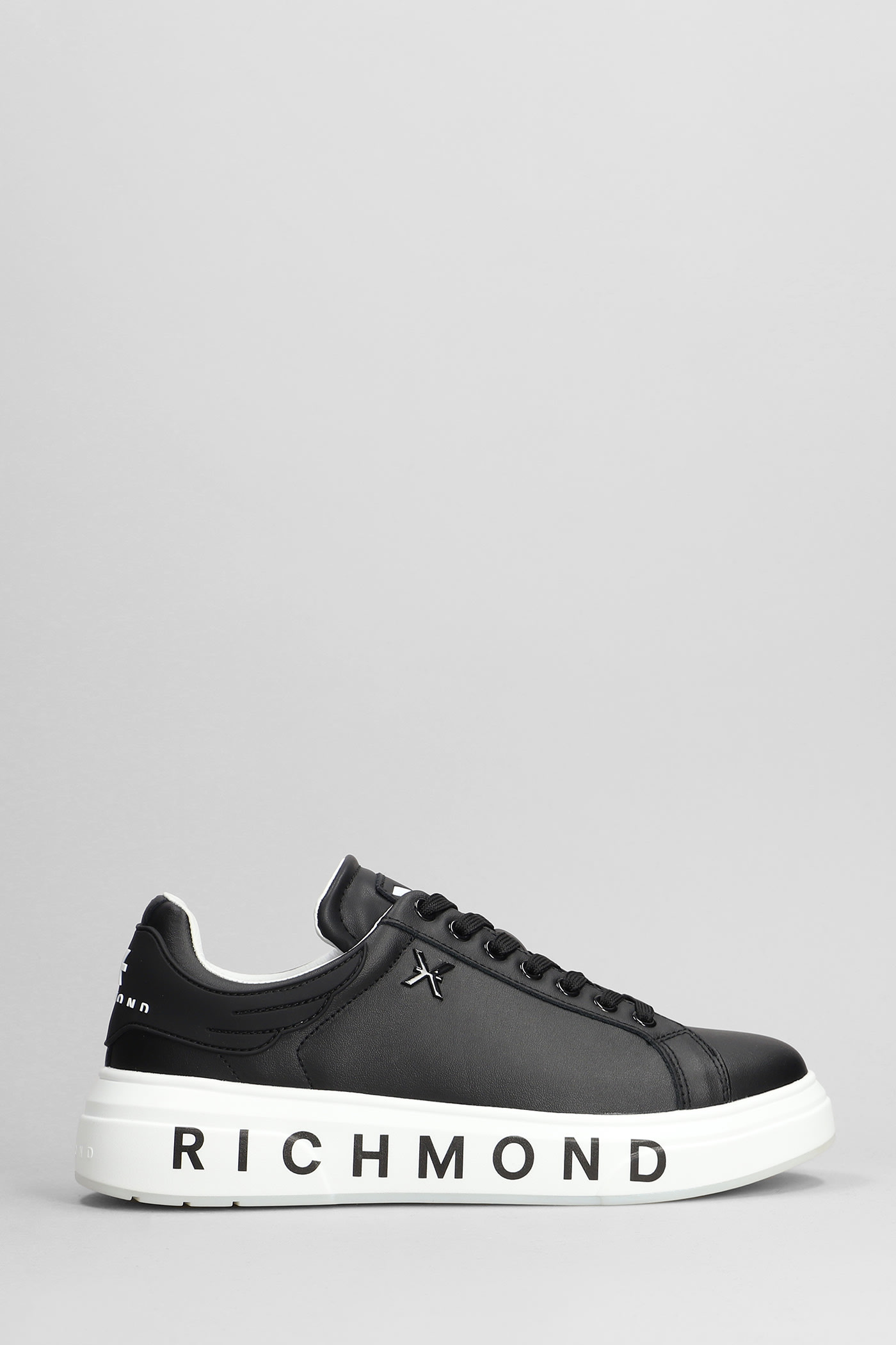 Shop John Richmond Sneakers In Black Leather