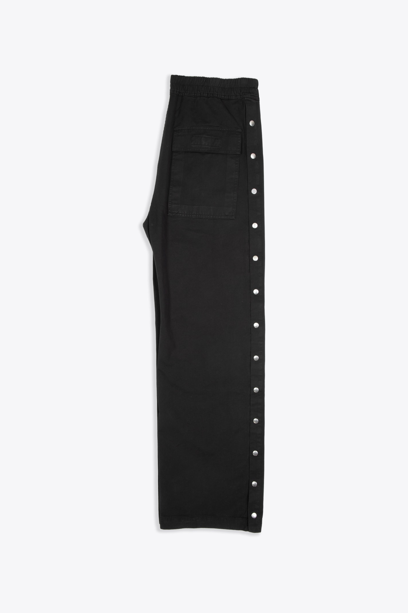 Shop Drkshdw Pusher Pants Black Cotton Twill Pants With Side Snaps - Pusher Pants In Nero