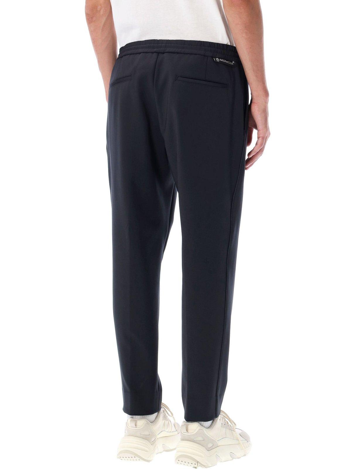 Shop Moncler Classic Drawstring Pants In Black
