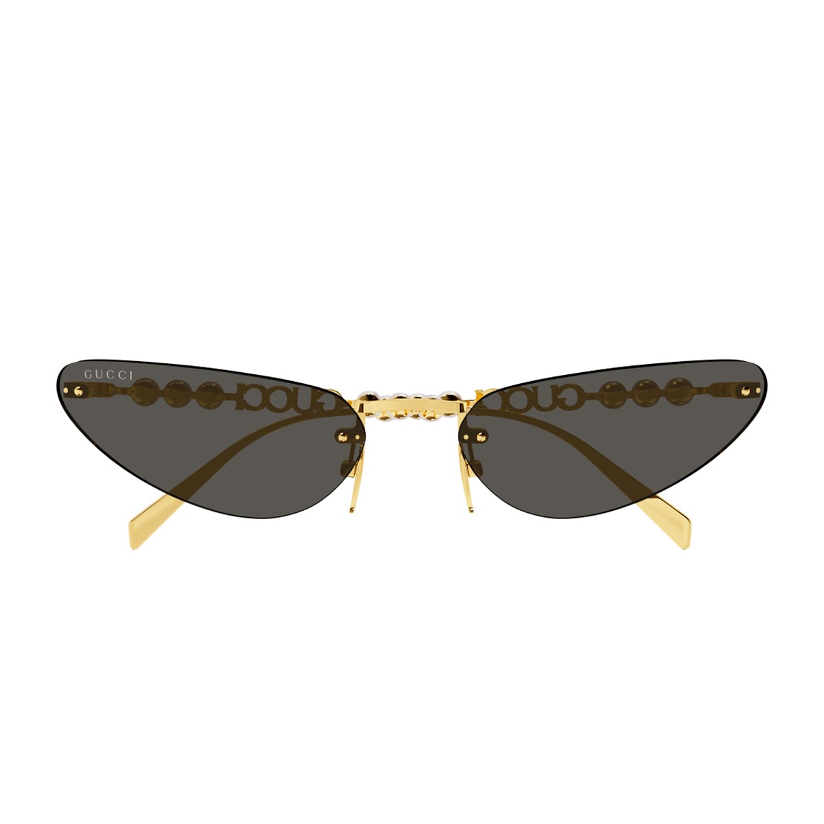 Gucci Gg1920s Linea Name Of Brand 001 Gold Grey Sunglasses In Gold