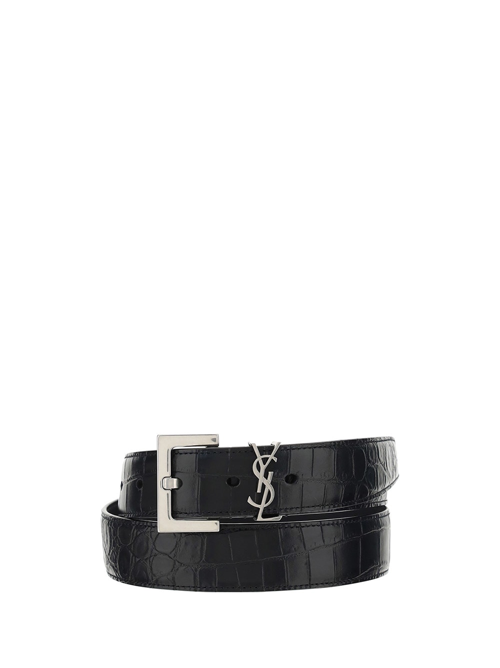 Shop Saint Laurent Belt In Nero