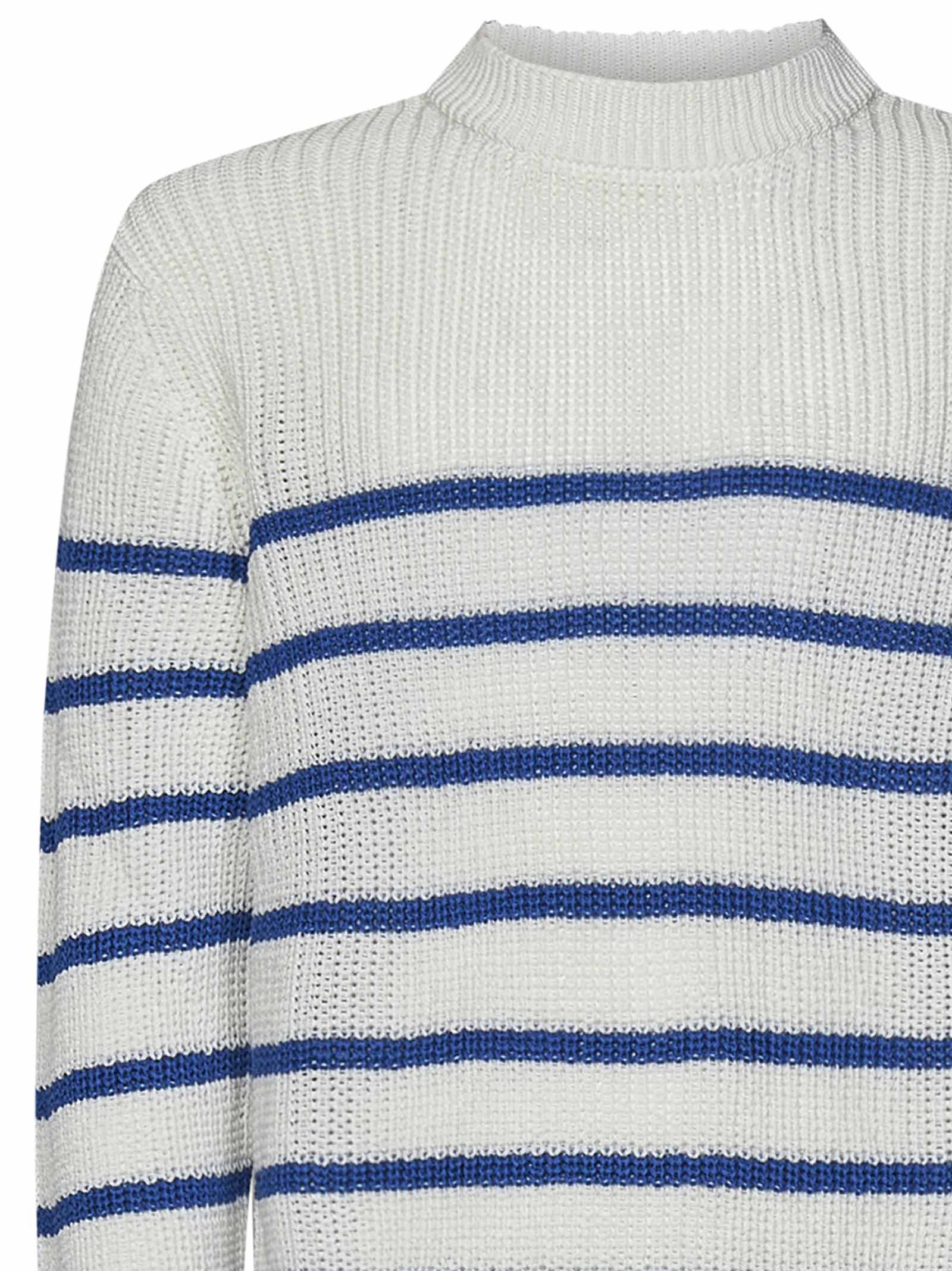 Shop Malo Sweater In Bianco/thira