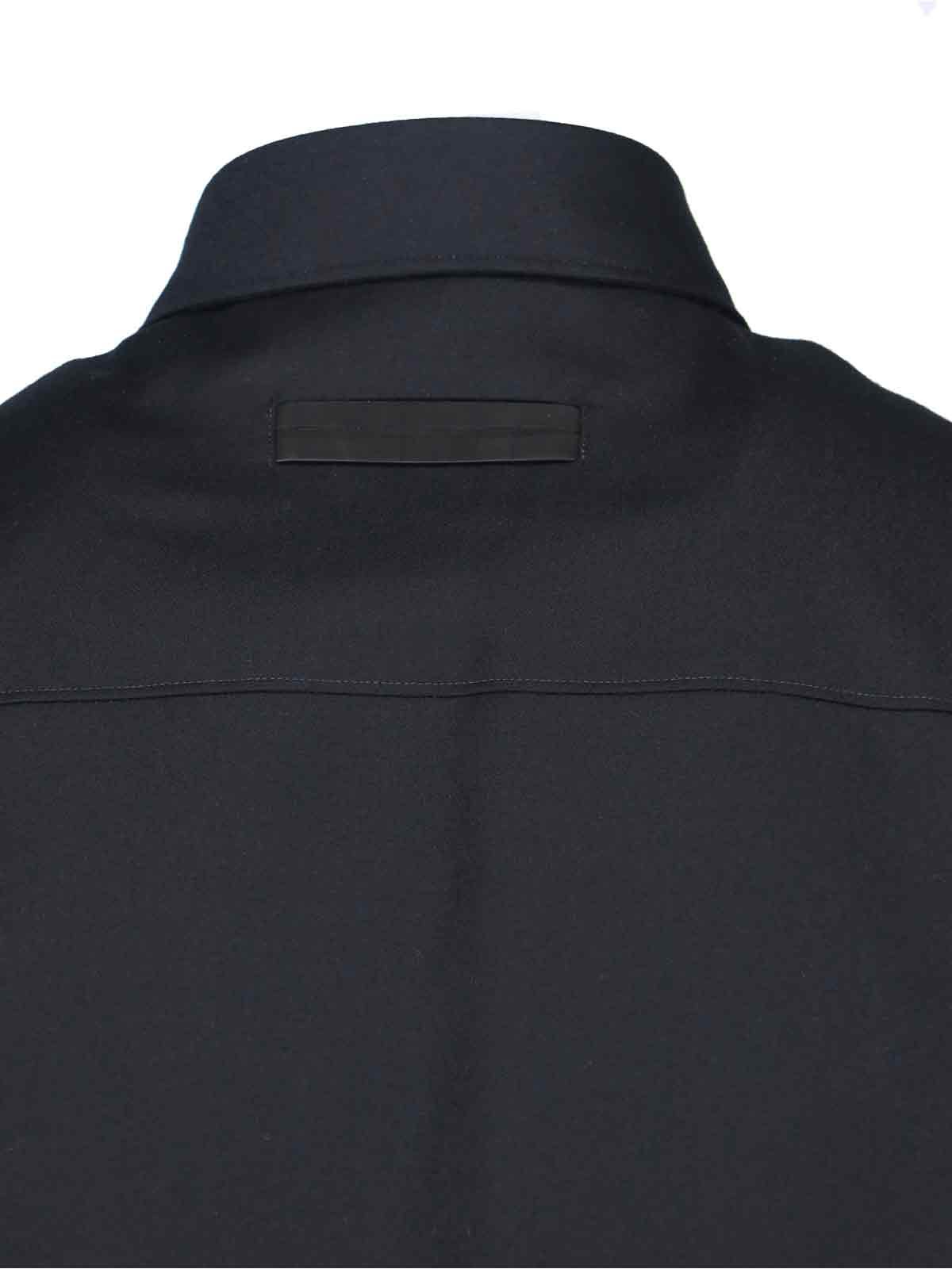 Zegna Padded Techmerino Shirt Jacket In Black