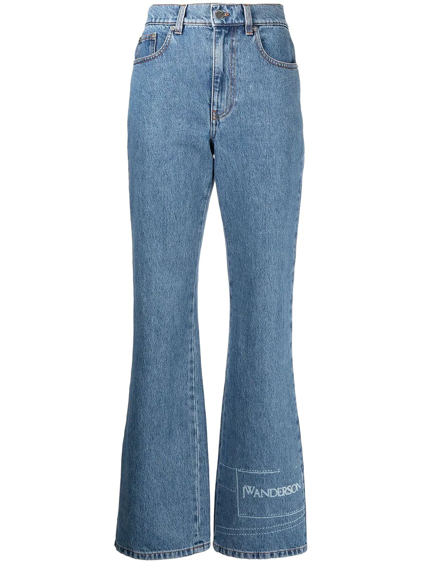 J.W. Anderson Blue Cotton Flared Jeans
