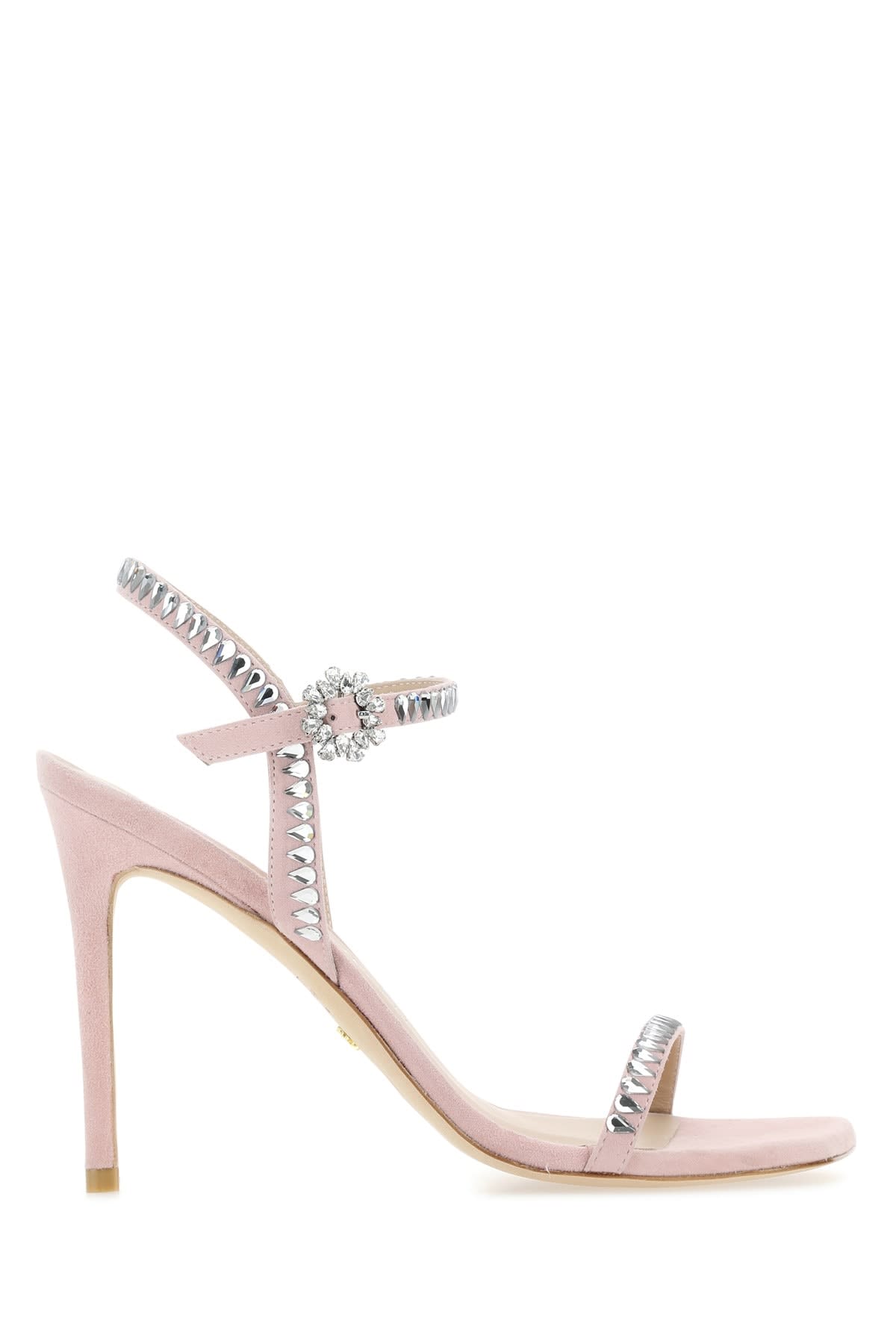 Pink Suede Gemcut 100 Sandals