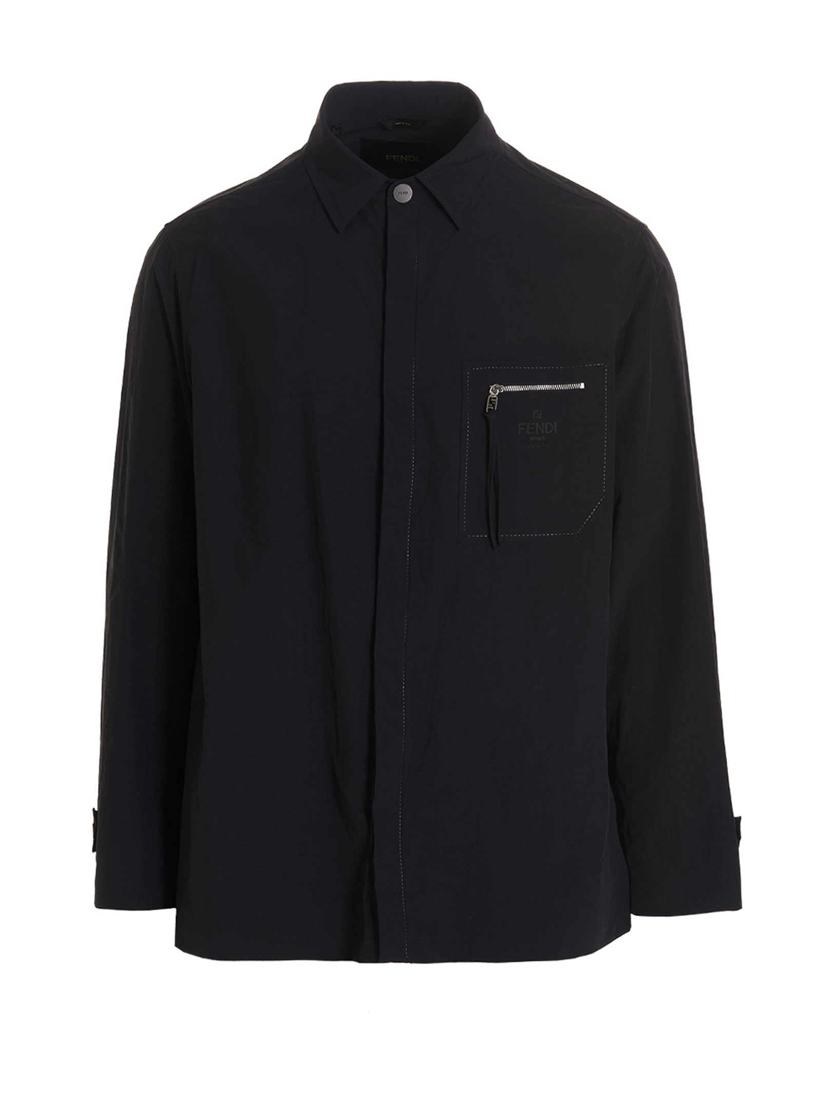 Fendi Zip-detailed Shirt Coat