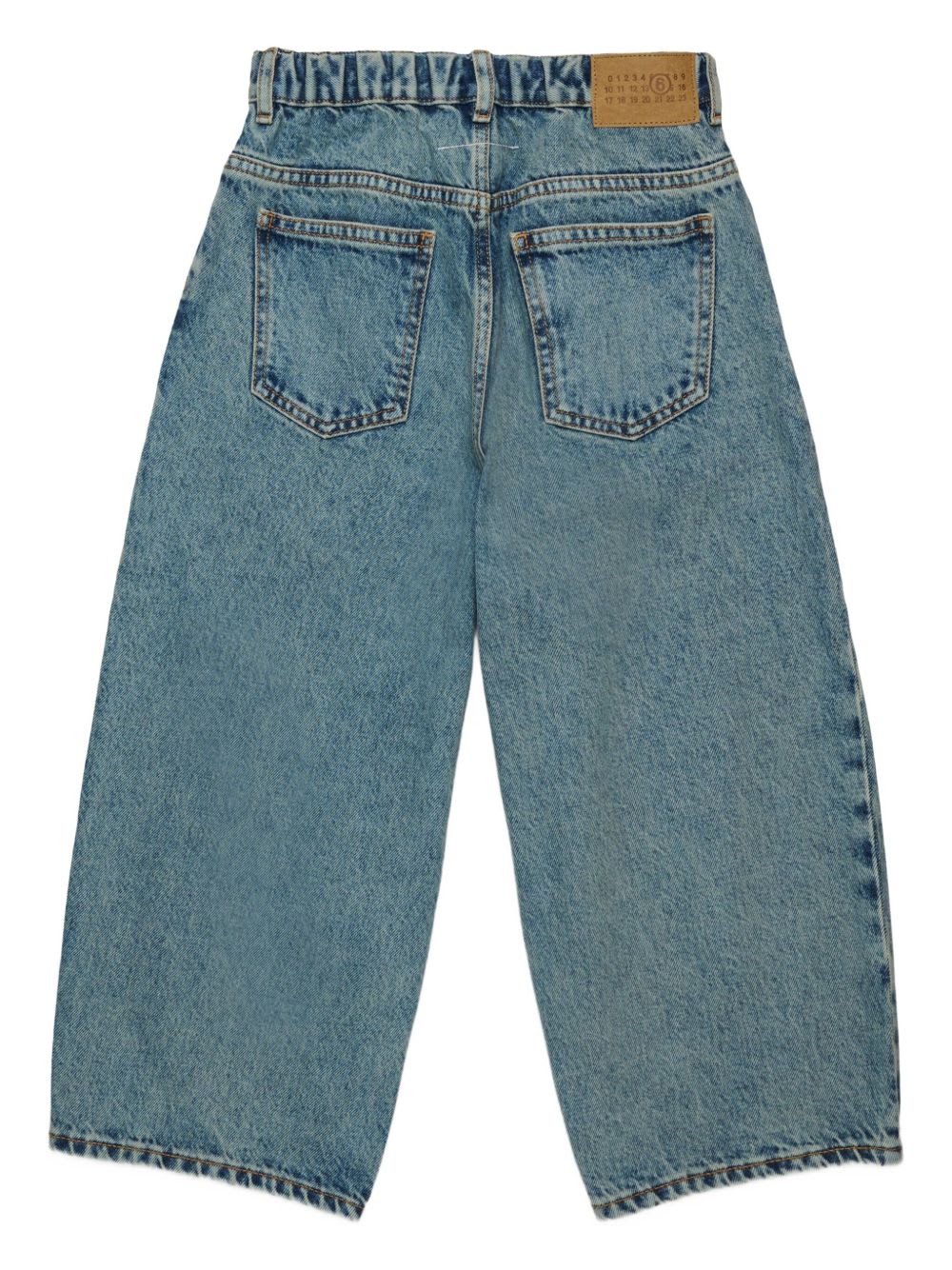 Mm6 Maison Margiela Kids Wide-leg Jeans In Blue