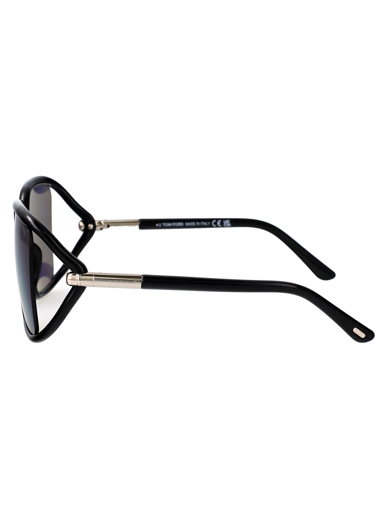 Tom Ford Butterfly Sunglasses Ft1089 01 C In 01c Nero Lucido / Fumo Specchiato